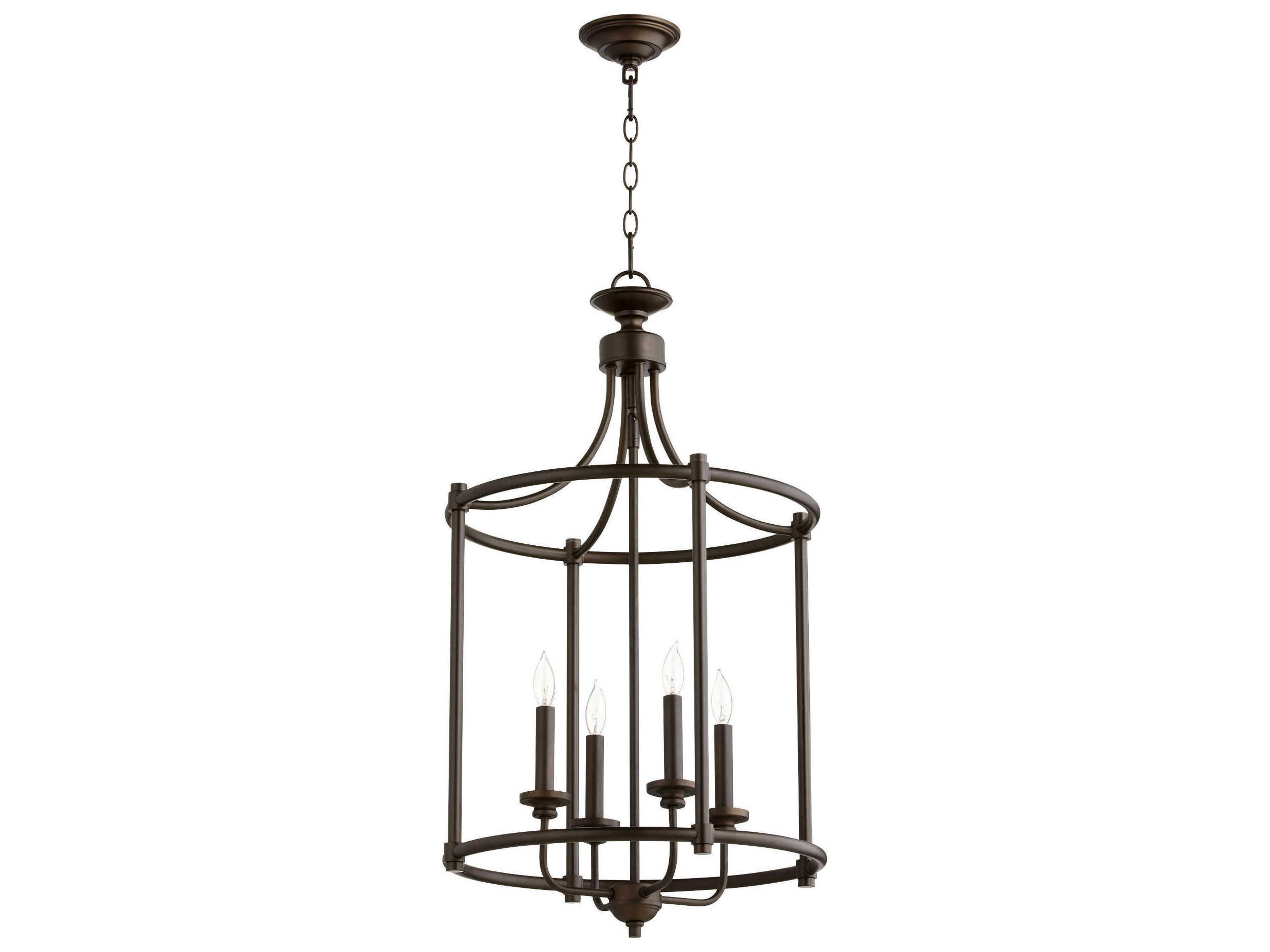 Rossington 4-Light Oiled Bronze Candelabra Cylinder Chandelier