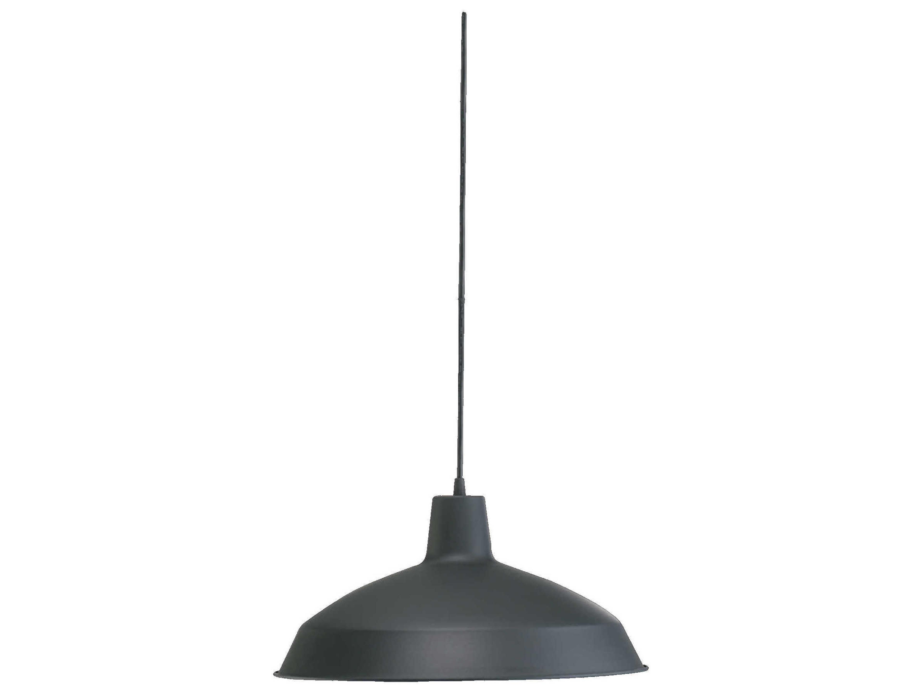 1-Light Matte Black Bell Pendant