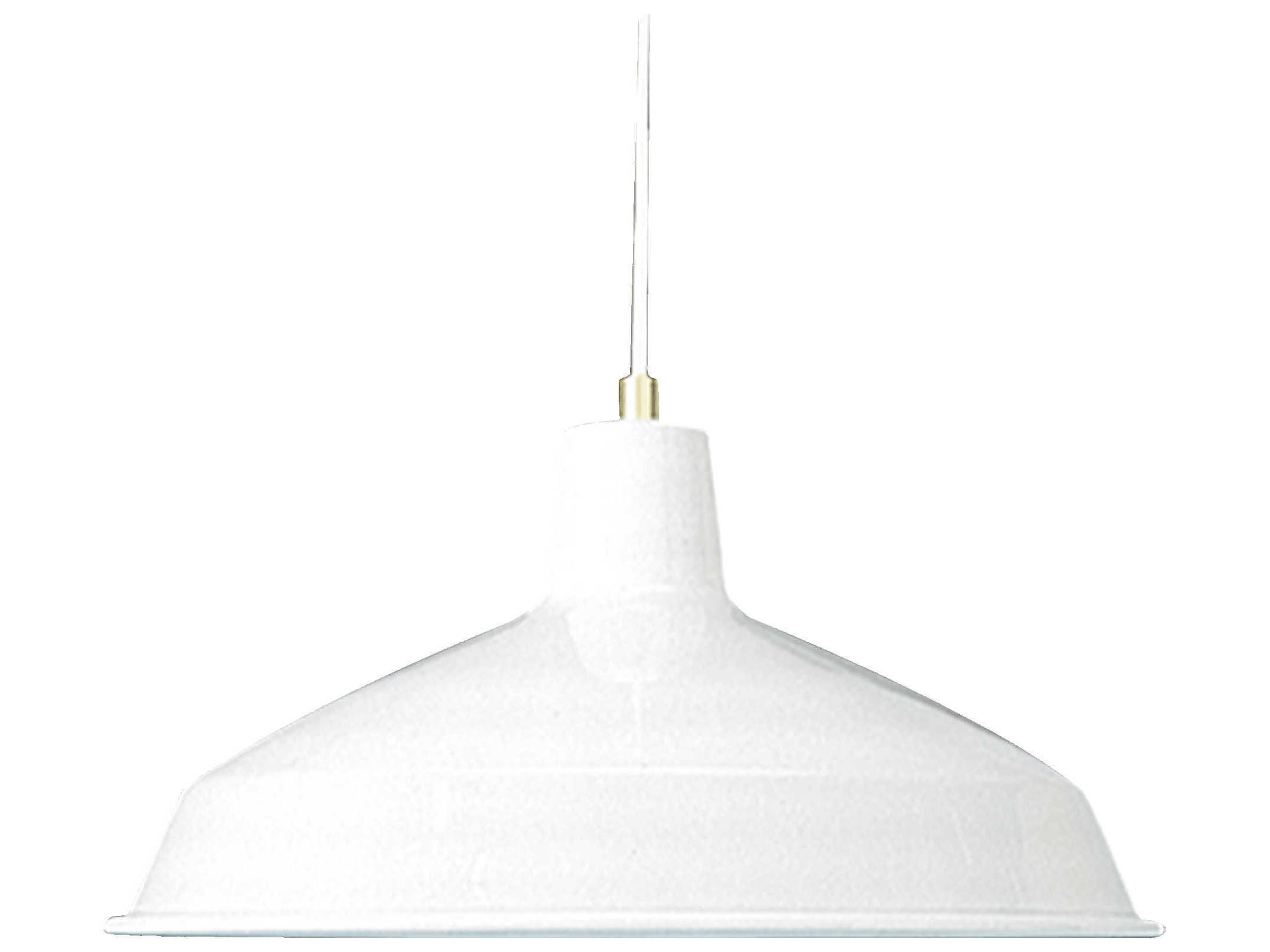 1-Light White Bell Pendant