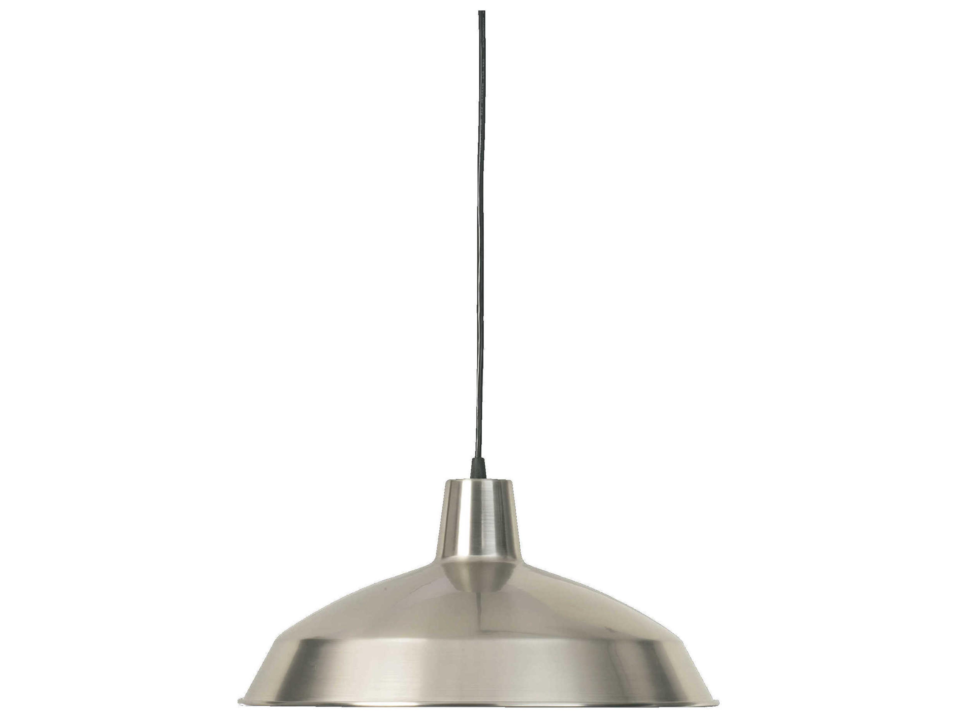 Quorum 1-Light Satin Nickel Bell Pendant