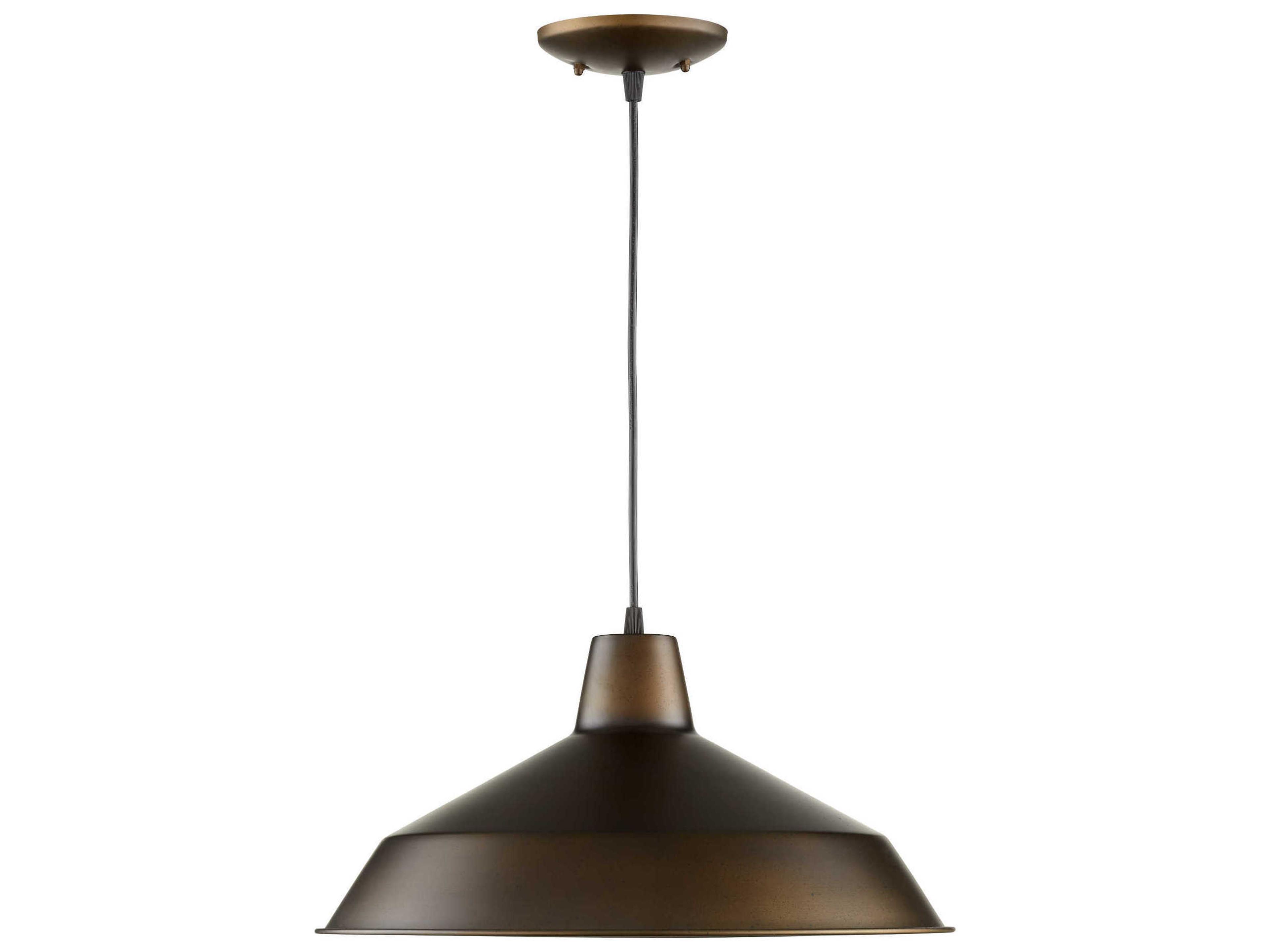 Quorum 1-Light Oiled Bronze Bell Pendant