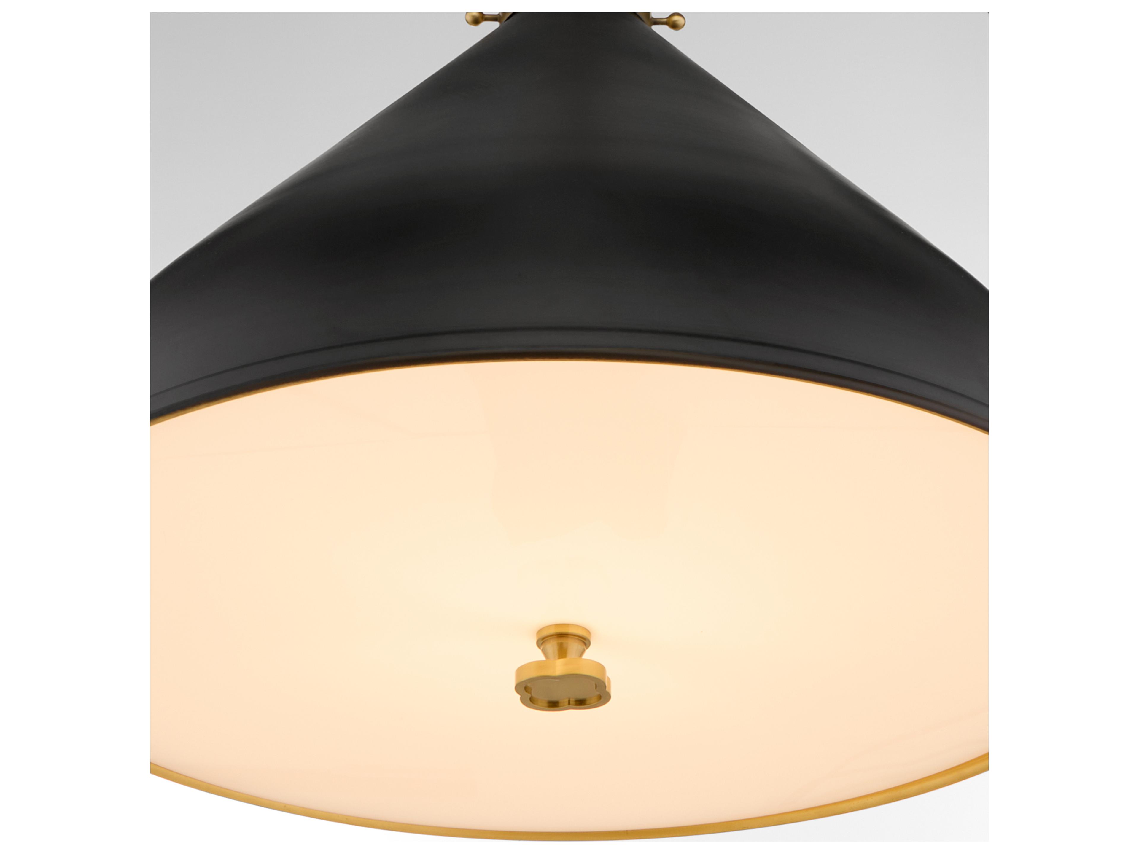 Quorum Bonnel 1-Light Matte Black Aged Brass Pendant