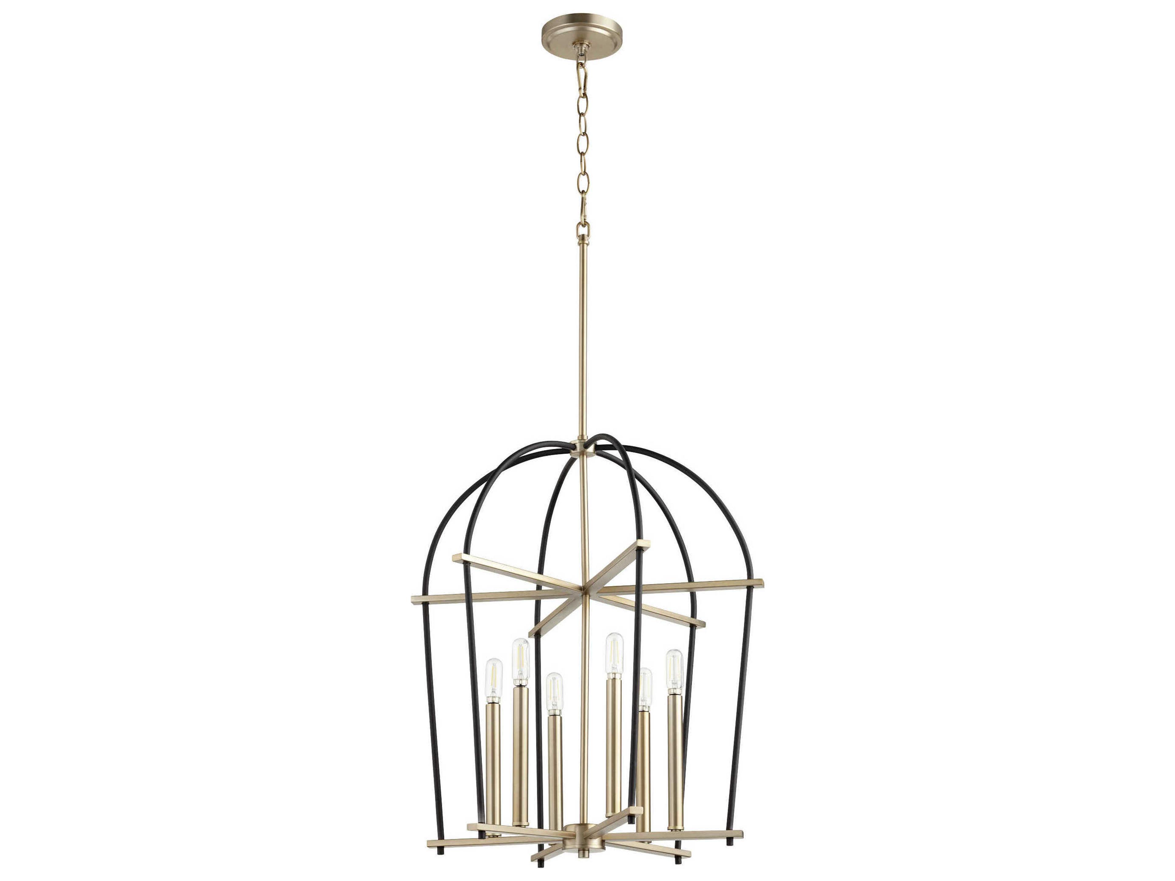 Espy 6-Light Noir With Aged Brass Black Candelabra Chandelier