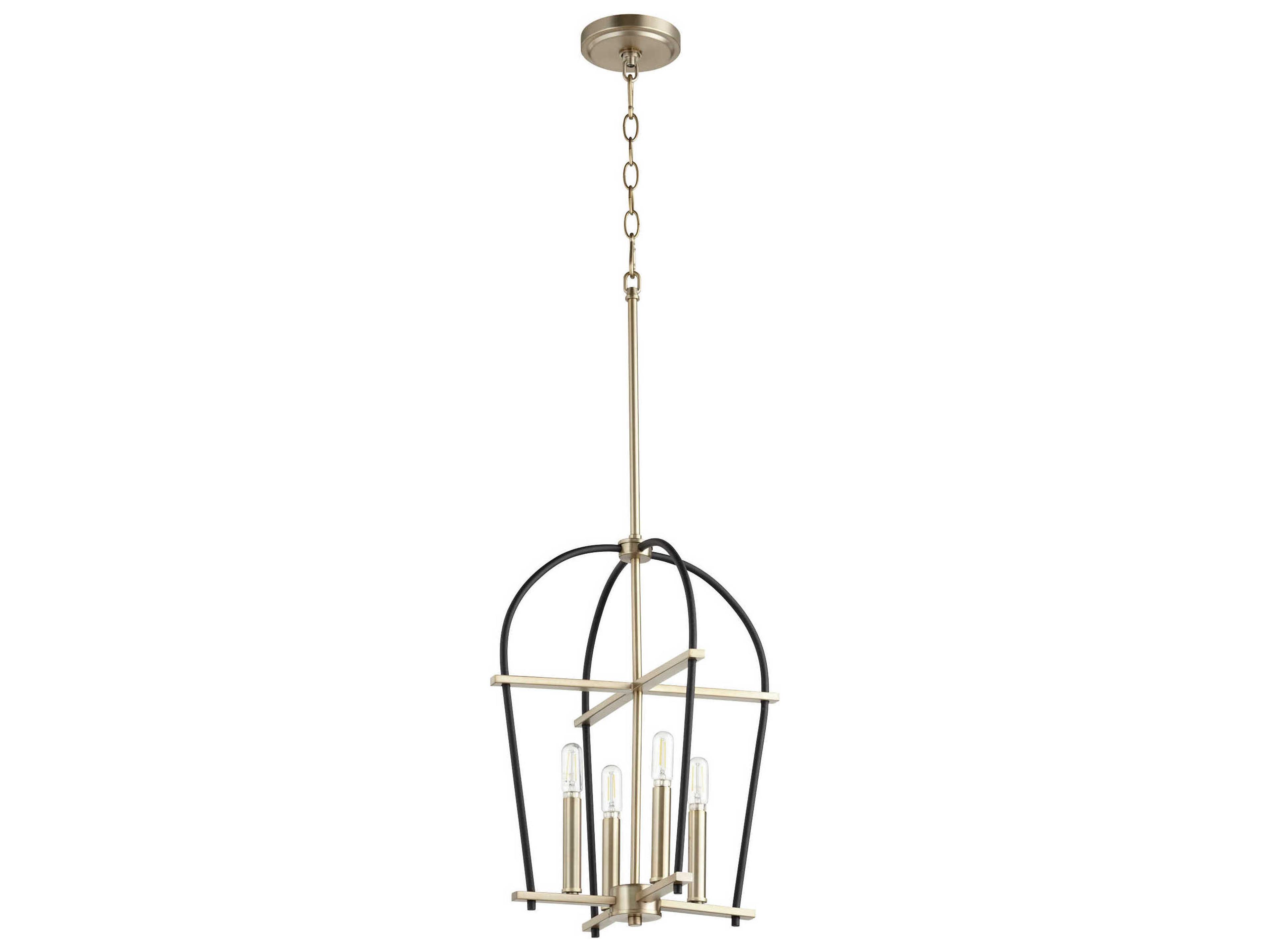Espy 4-Light Noir With Aged Brass Black Candelabra Chandelier