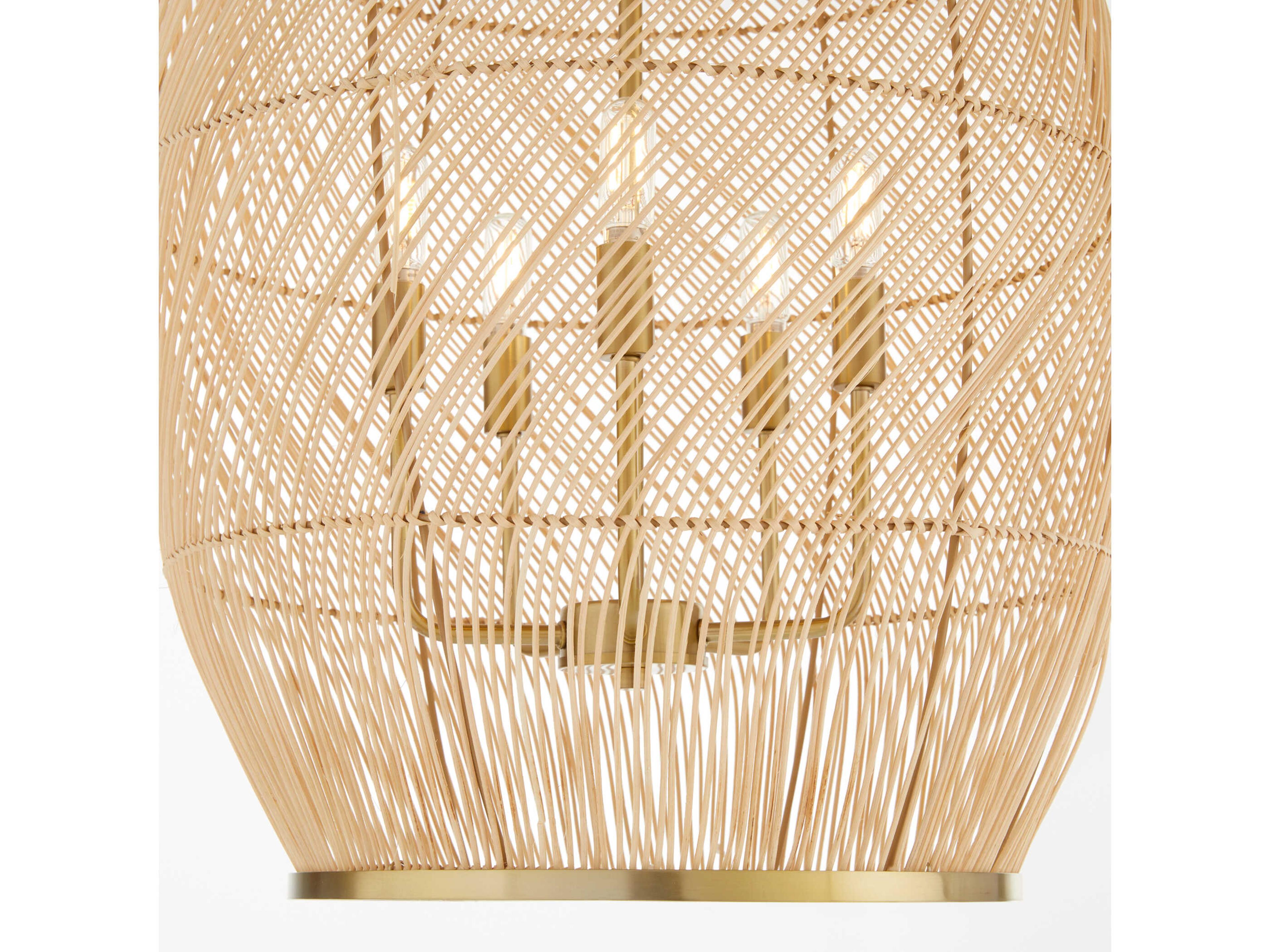 Quorum 5-Light Aged Brass Pendant
