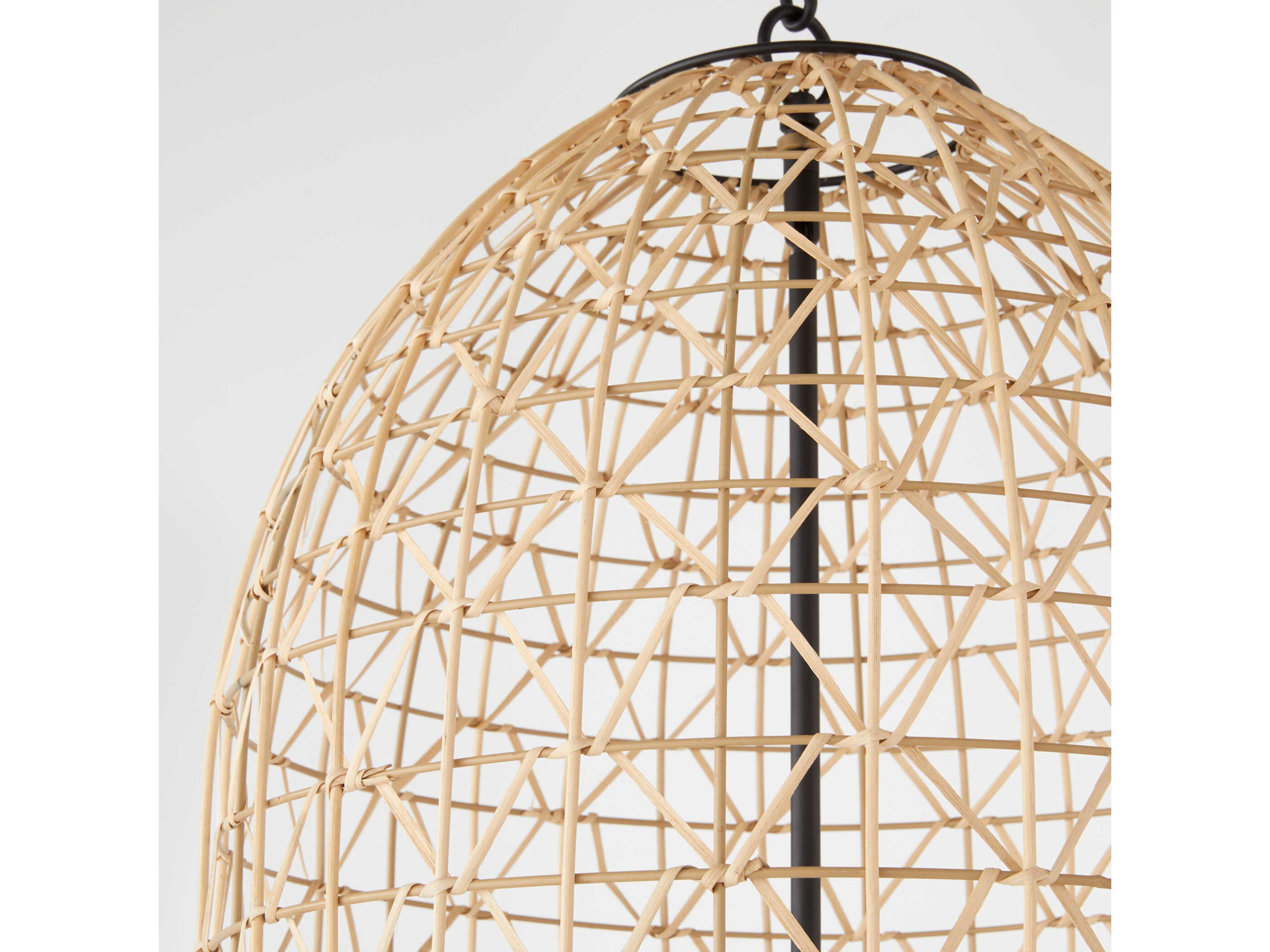 Quorum 3-Light Matte Black Pendant