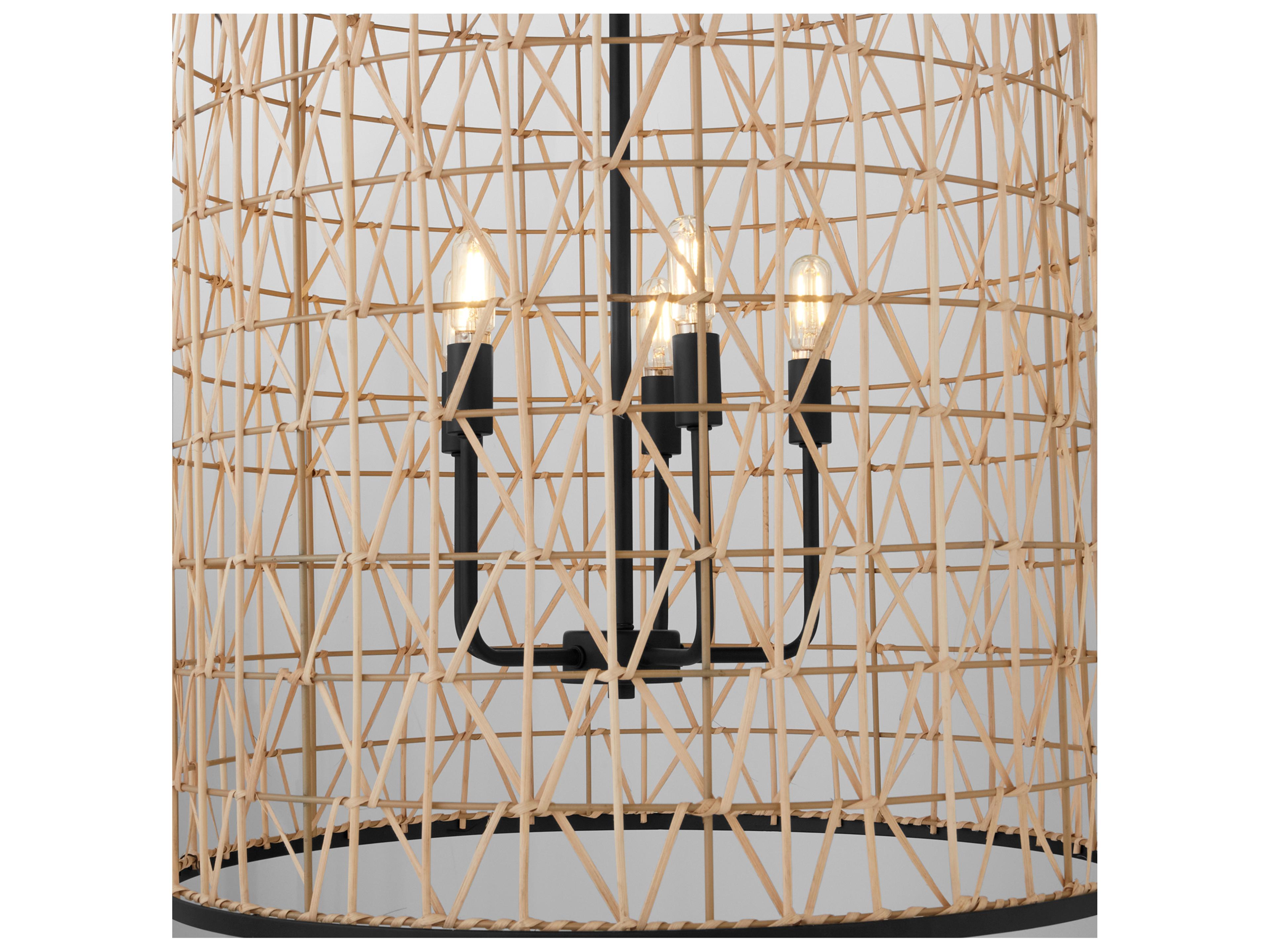 Quorum 5-Light Matte Black Pendant