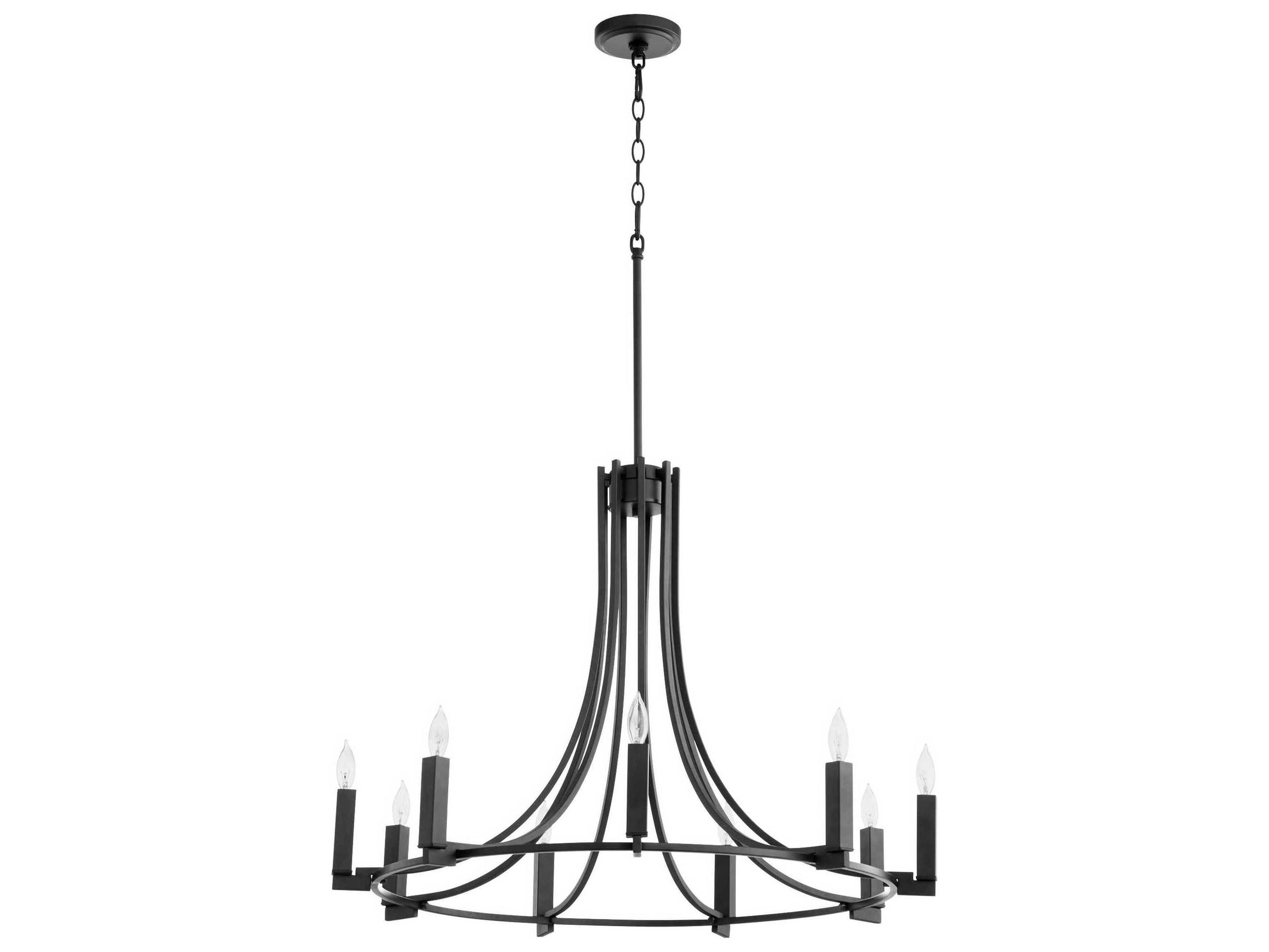 Olympus 9-Light Noir Black Candelabra Chandelier