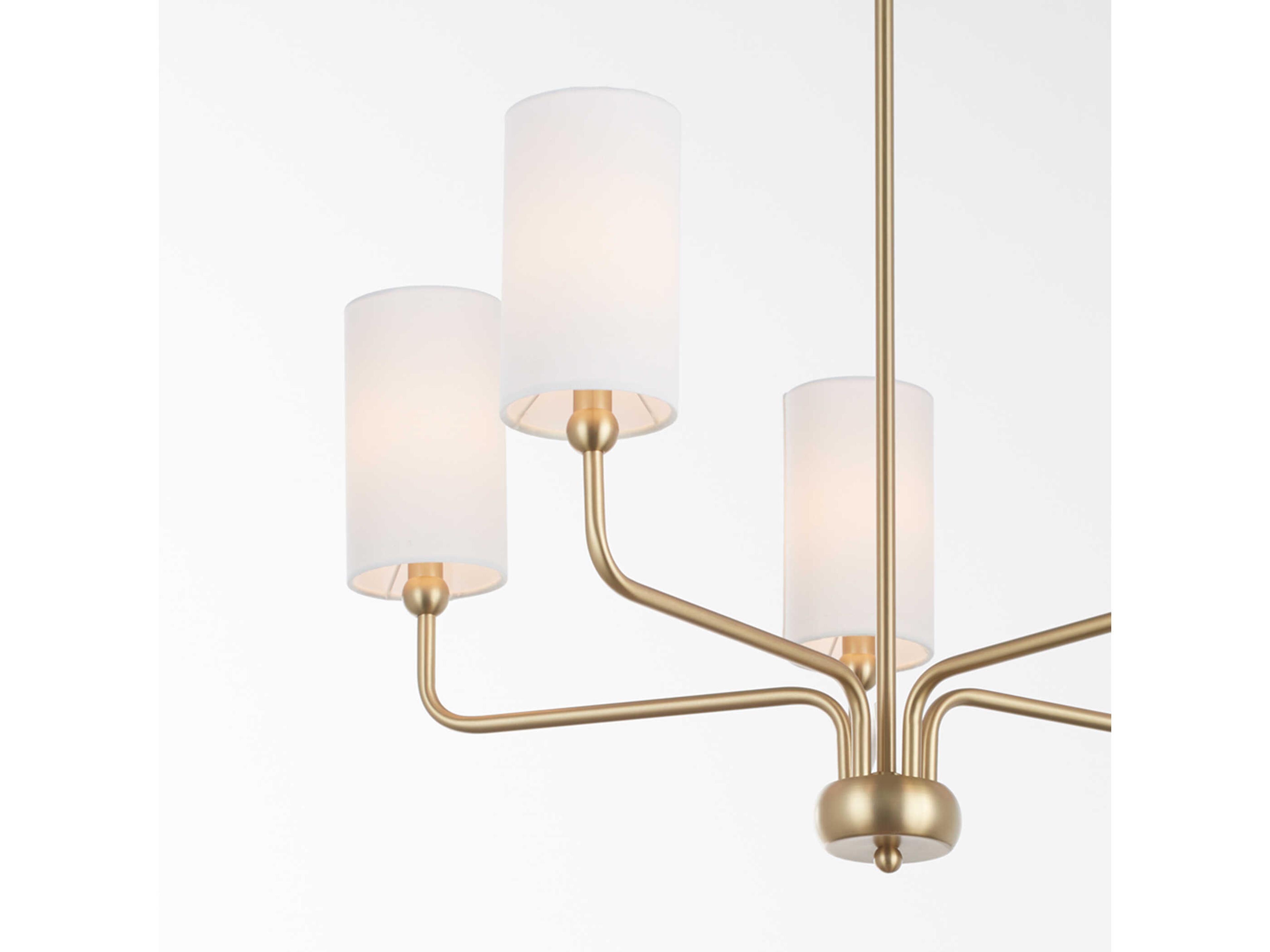 Quorum Charlotte 5-Light Aged Brass Cylinder Chandelier