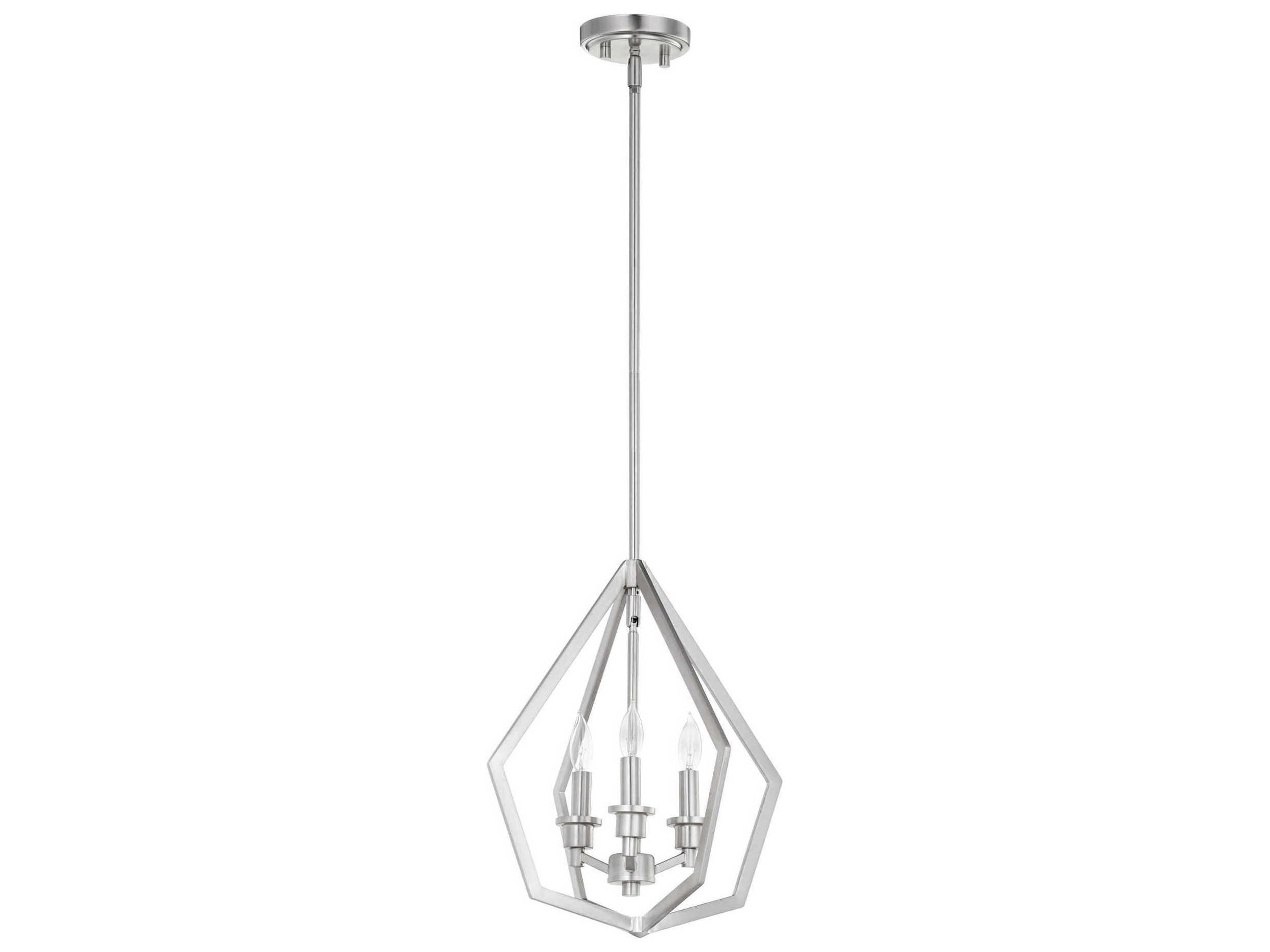 Knox 3-Light Satin Nickel Candelabra Chandelier