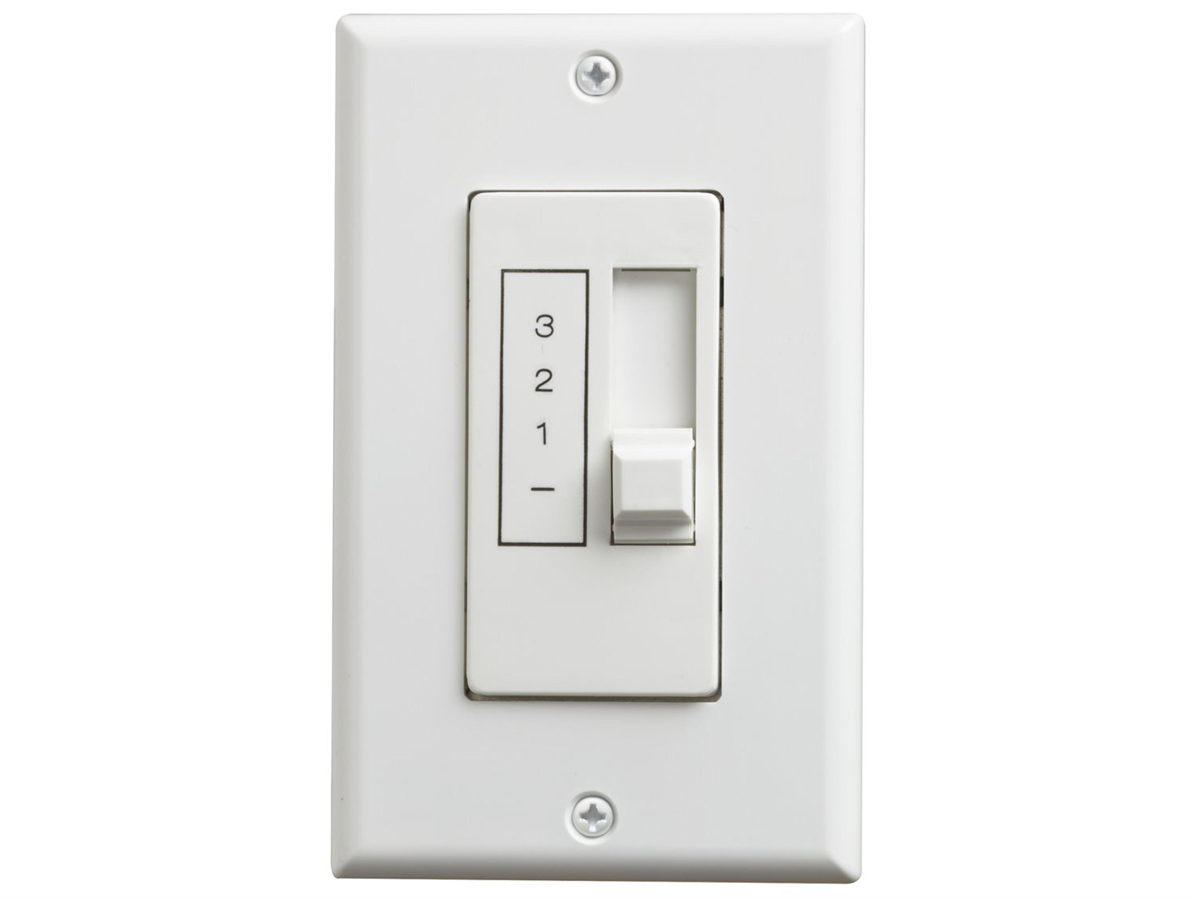 Quorum White 5-AMP Slide Fan Control