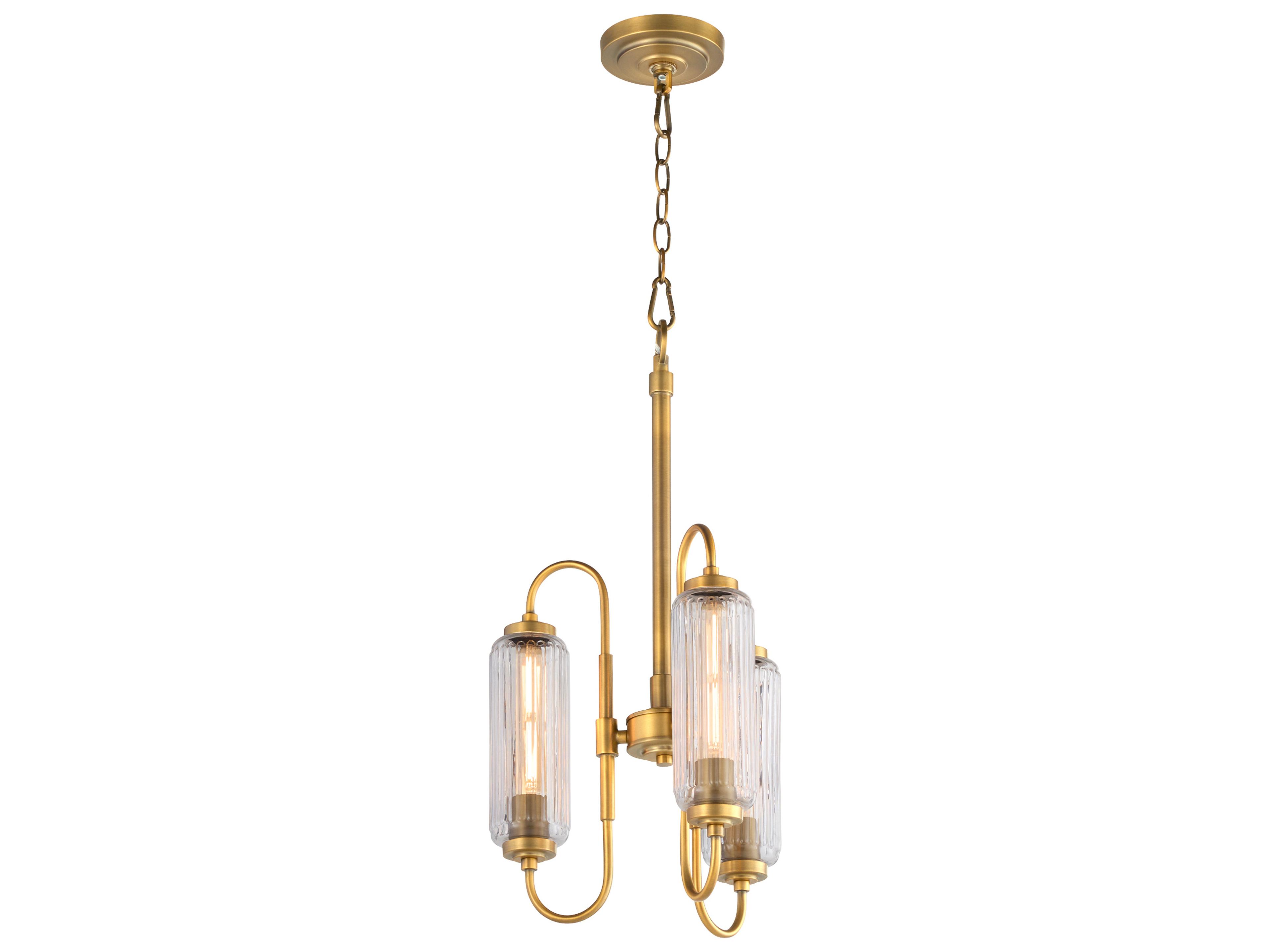 Quorum Whitmire Brushed Brass Pendant