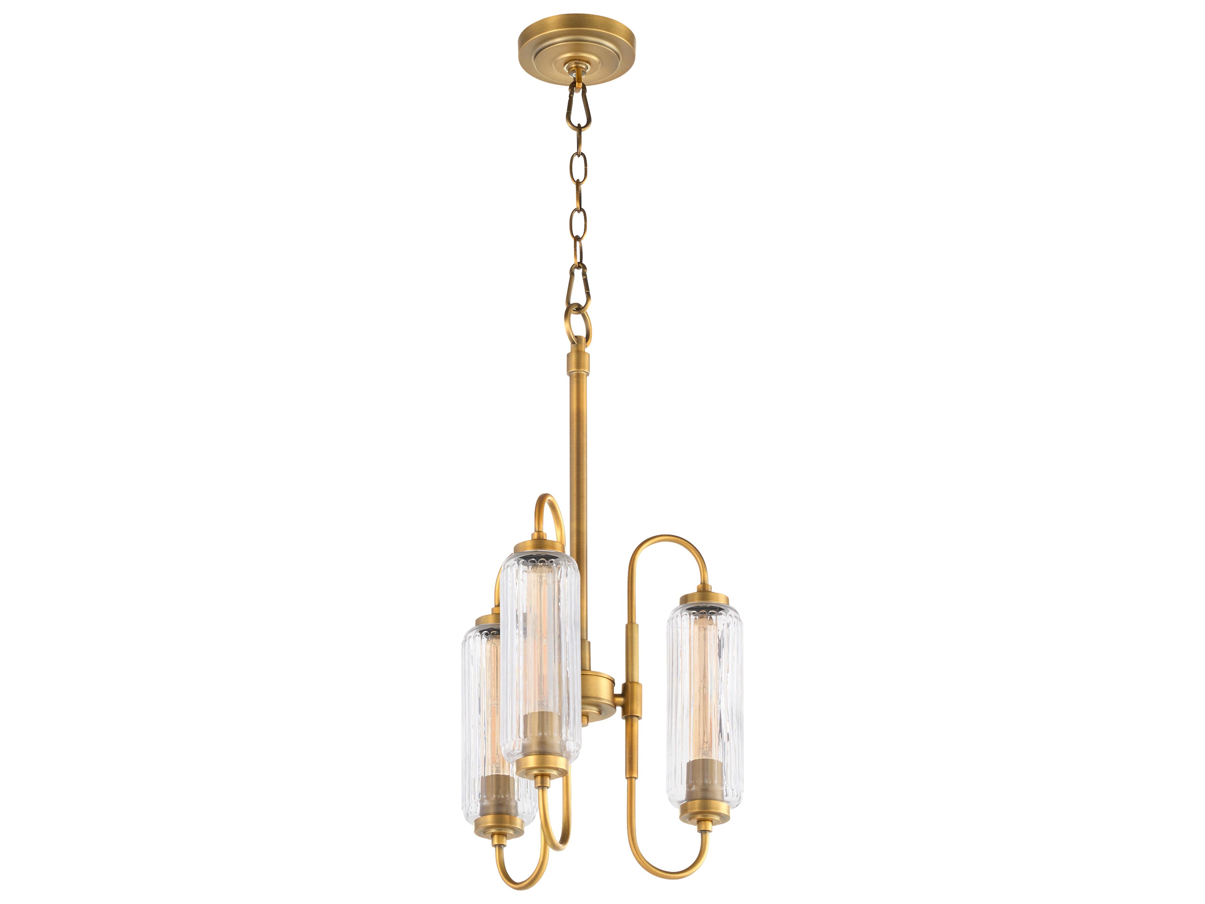 Quorum Whitmire Brushed Brass Pendant