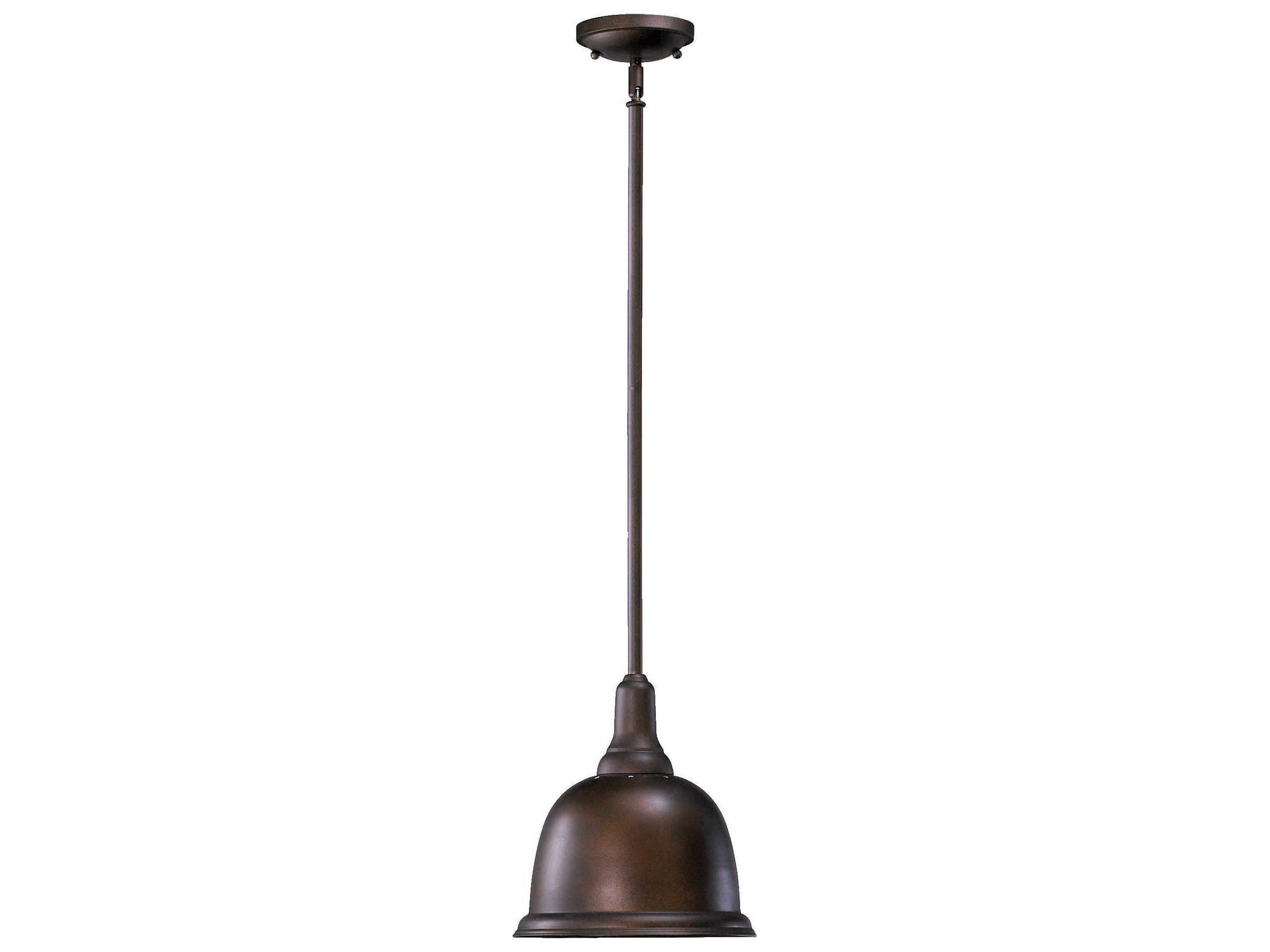 1-Light Oiled Bronze Bell Mini Pendant