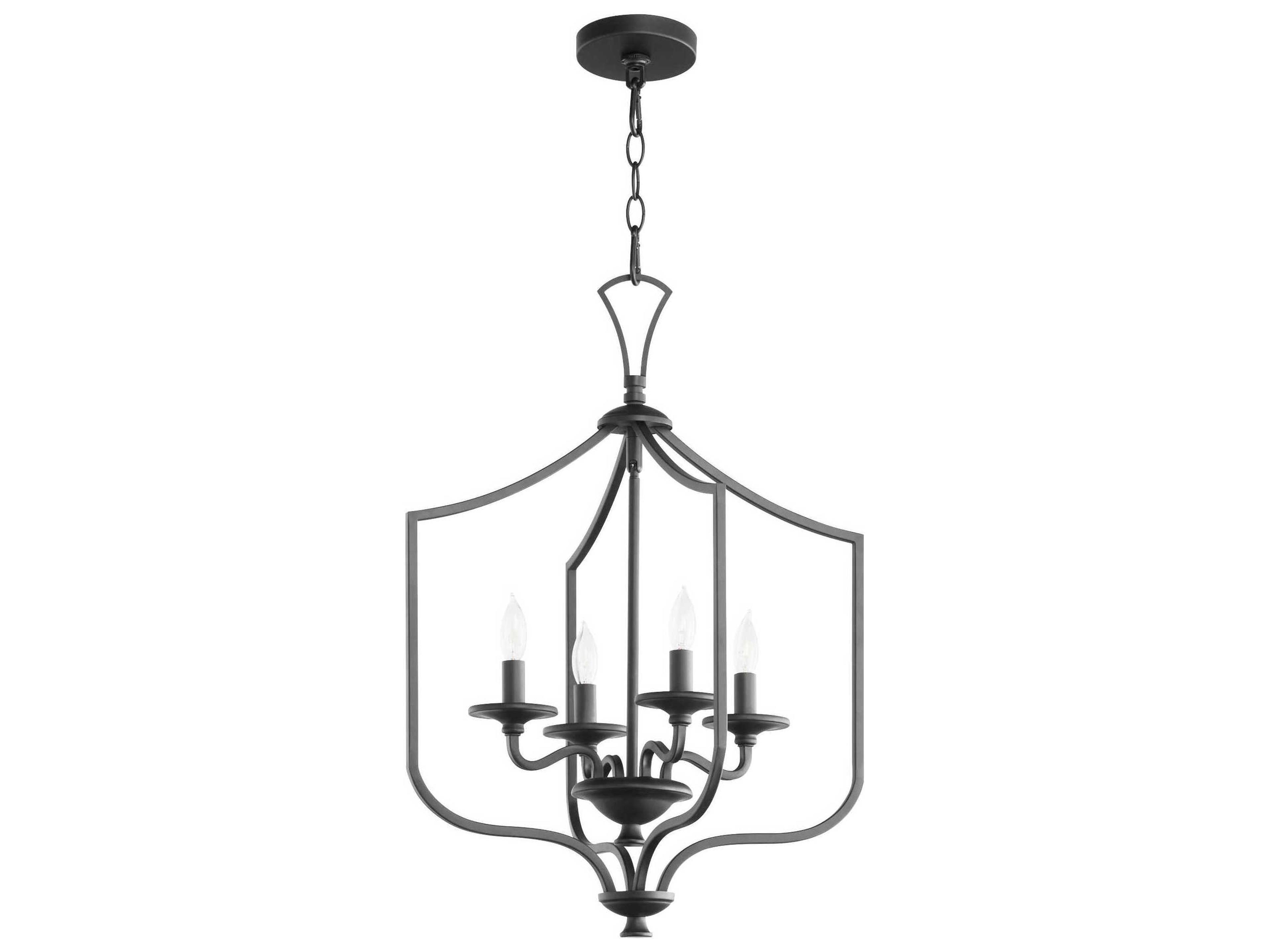 Maryse 4-Light Matte Black Traditional Pendant