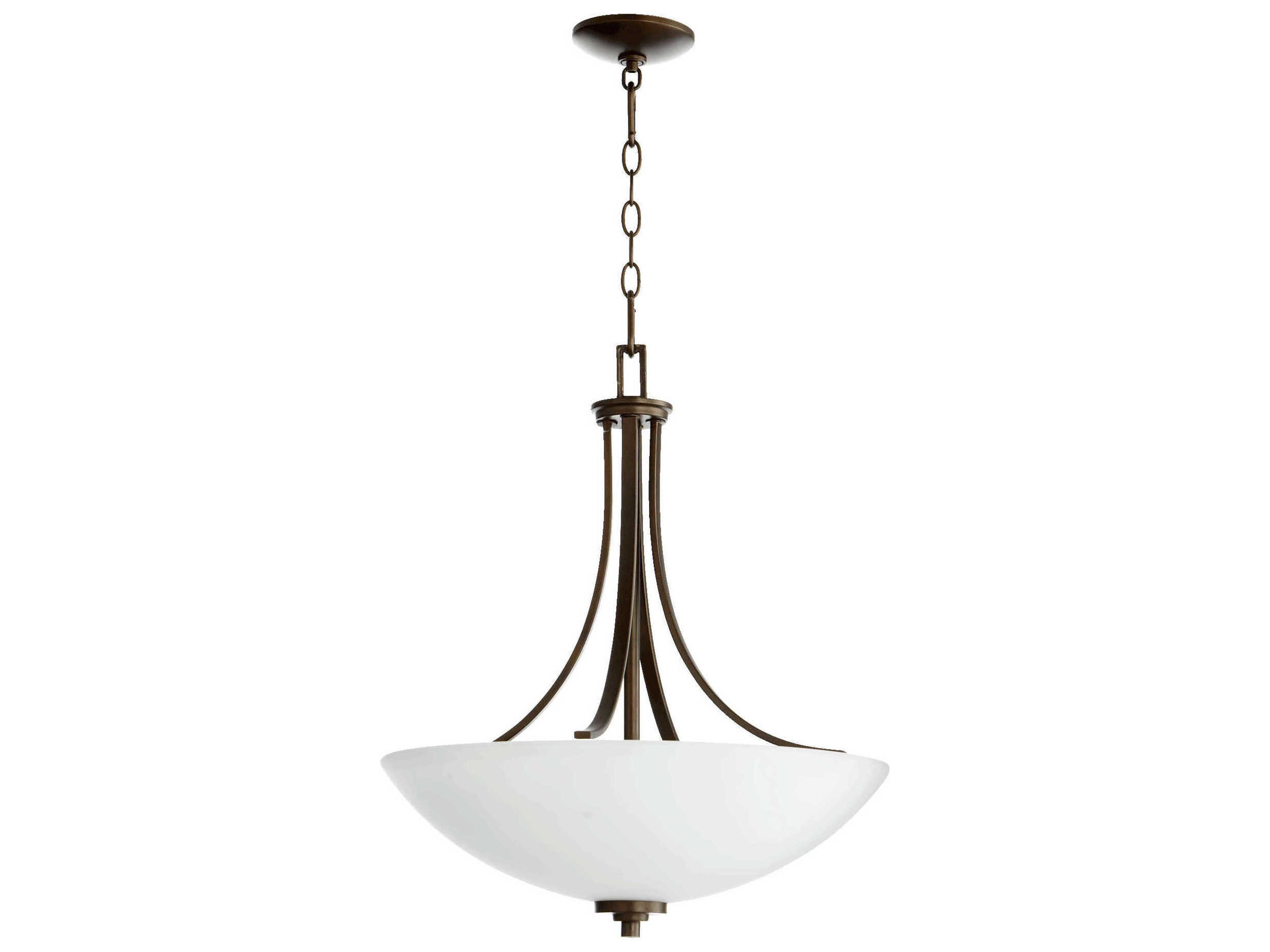 Reyes 4-Light Oiled Bronze Glass Bowl Pendant