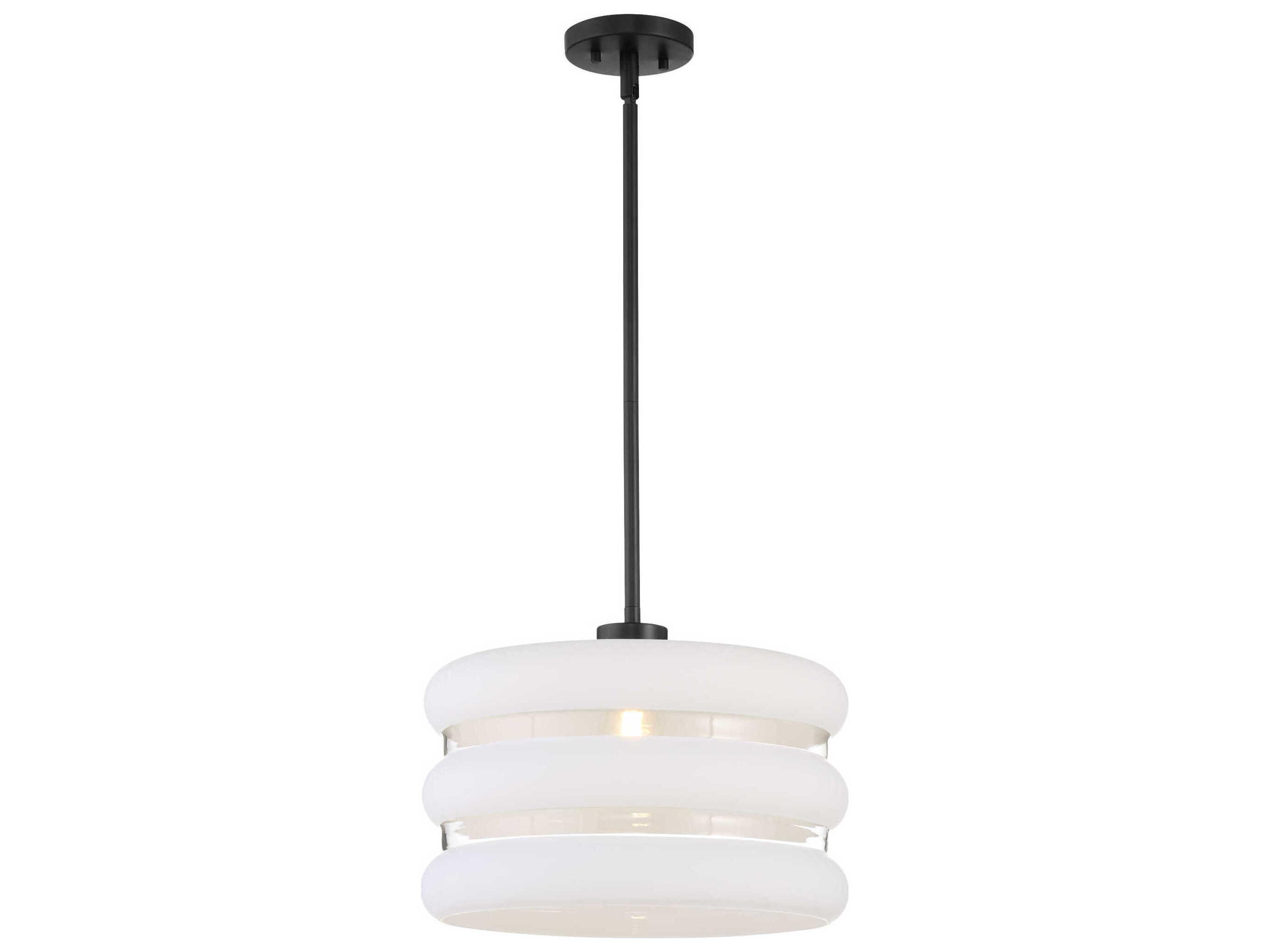 Quorum Gillis 1-Light Matte Black Pendant