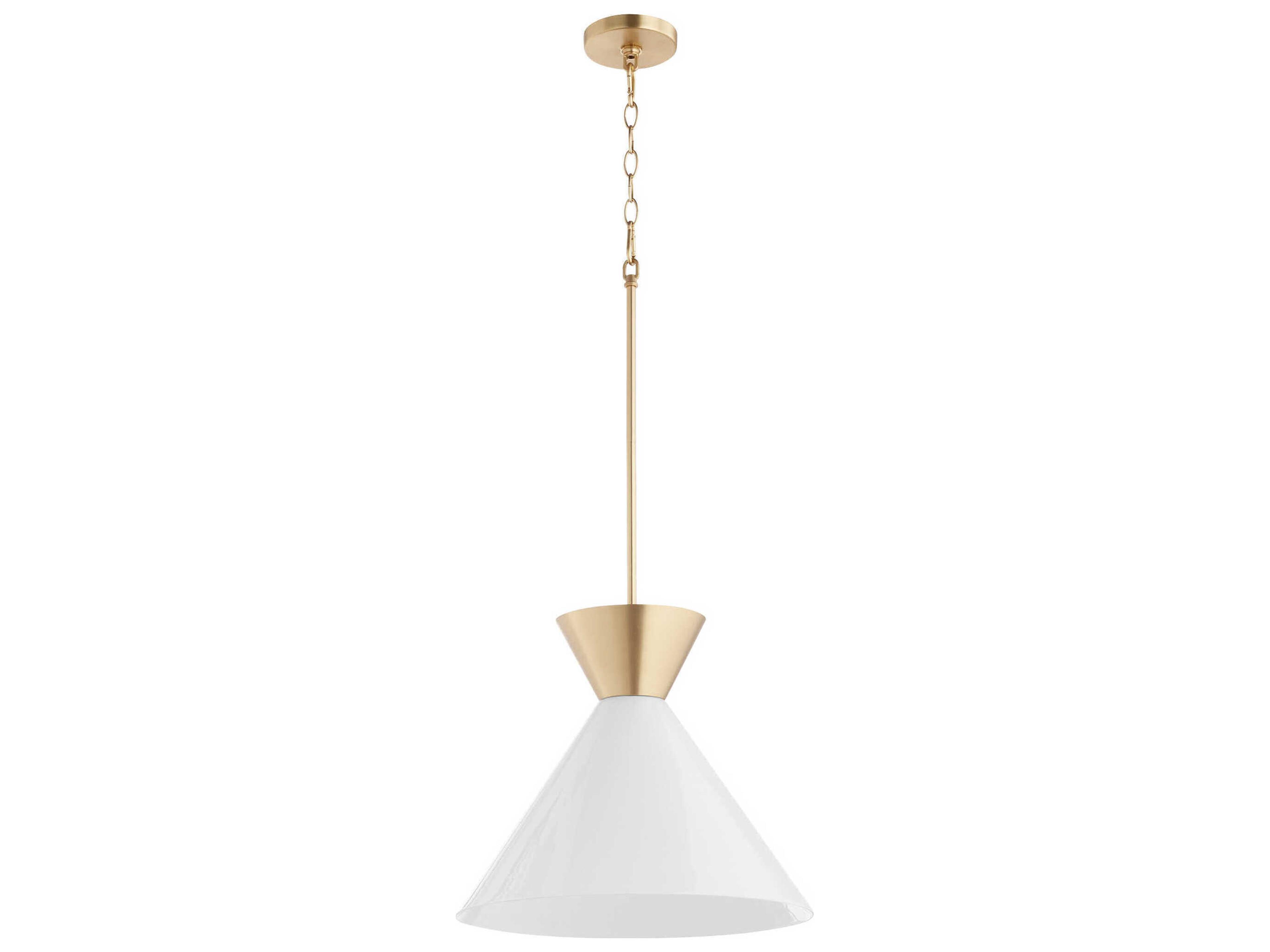 Beldar 1-Light Aged Brass Pendant