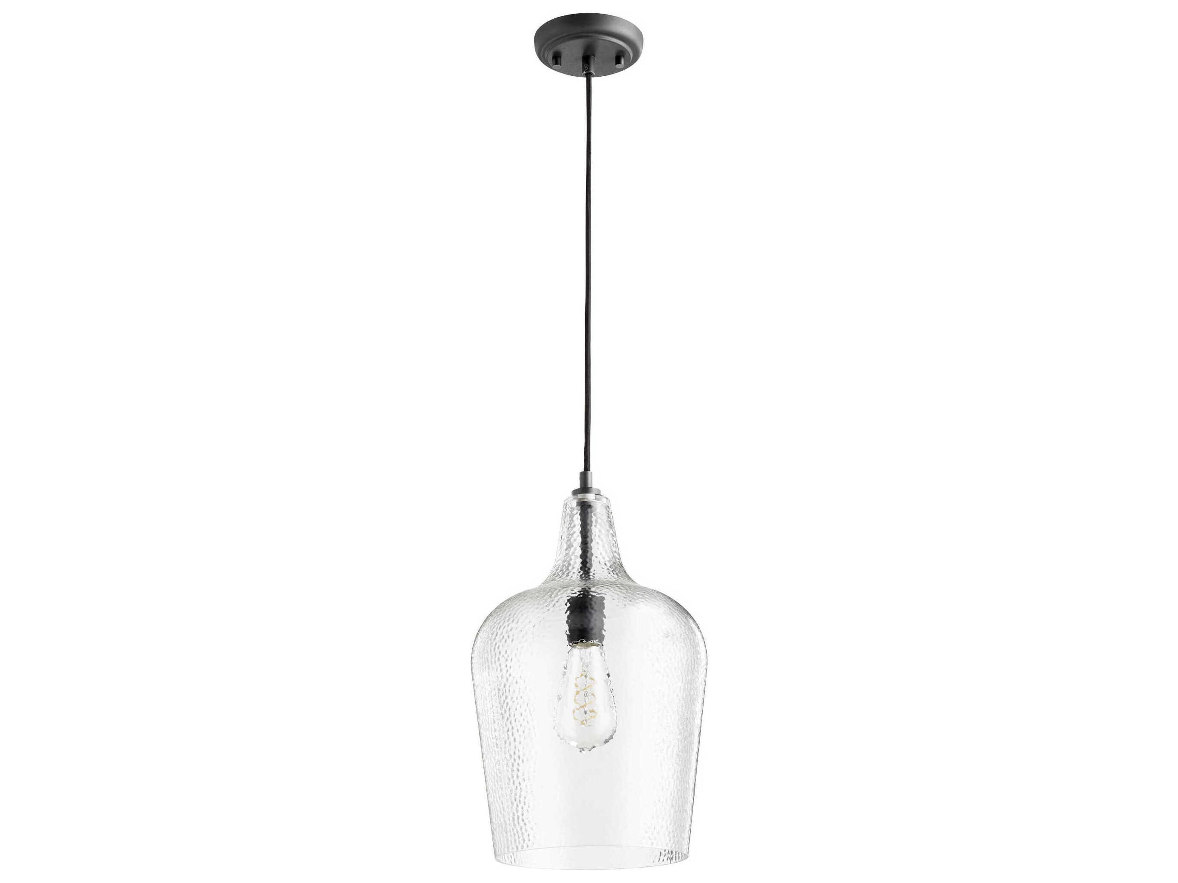 1-Light Noir Black Bell Mini Pendant