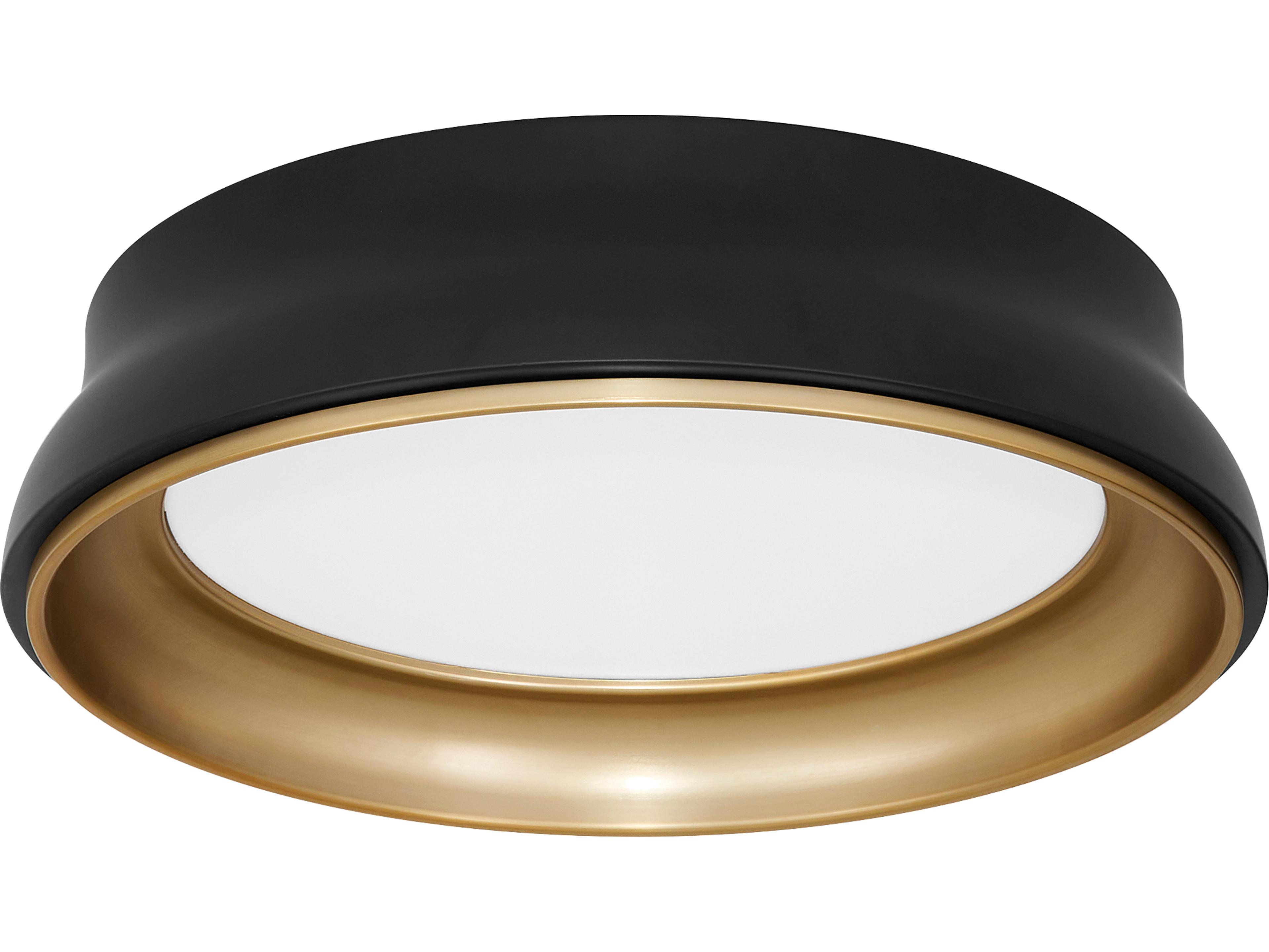 Legend Matte Black Brushed Brass Flush Mount