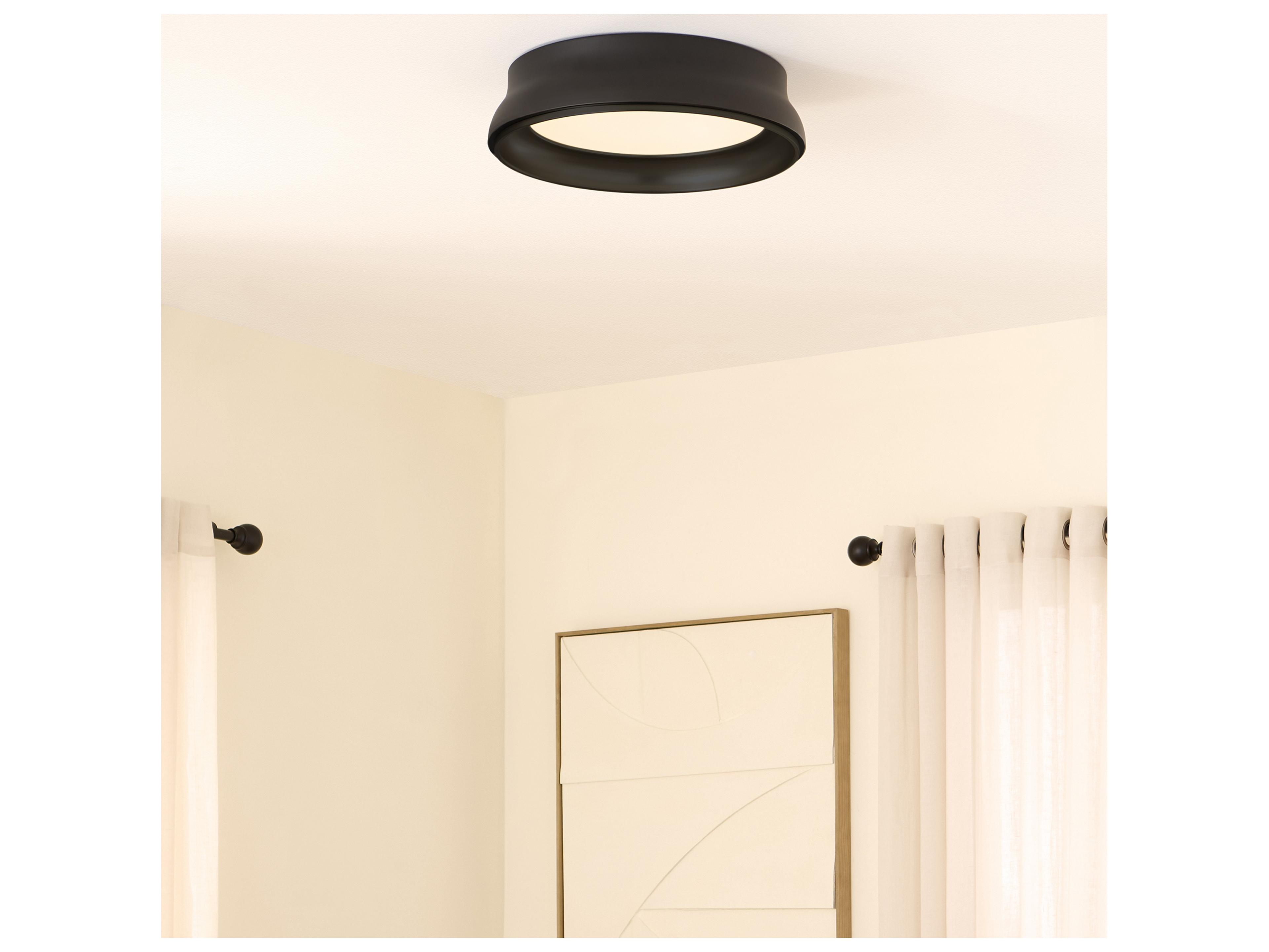 Quorum Legend Matte Black Flush Mount