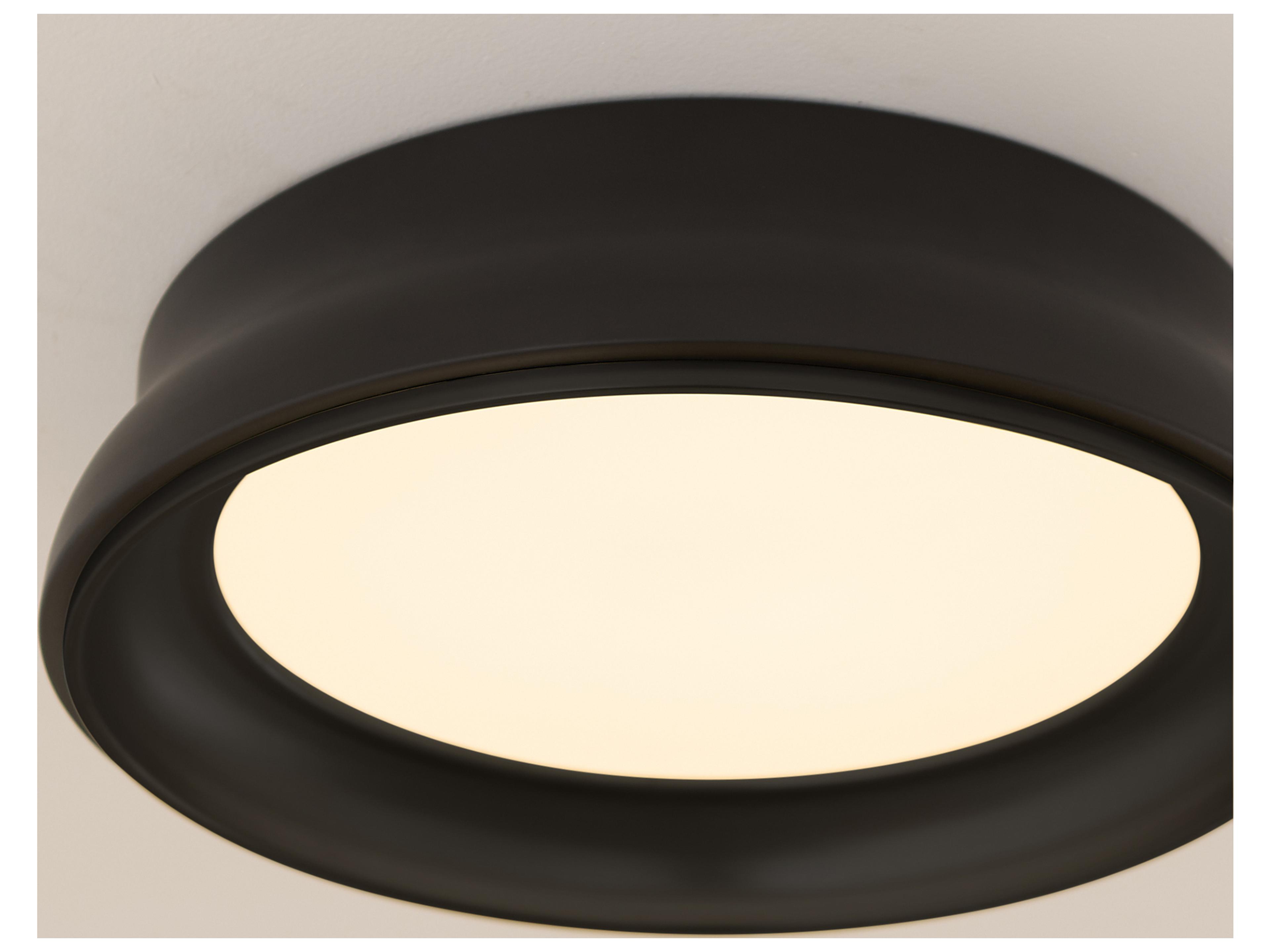 Quorum Legend Matte Black Flush Mount