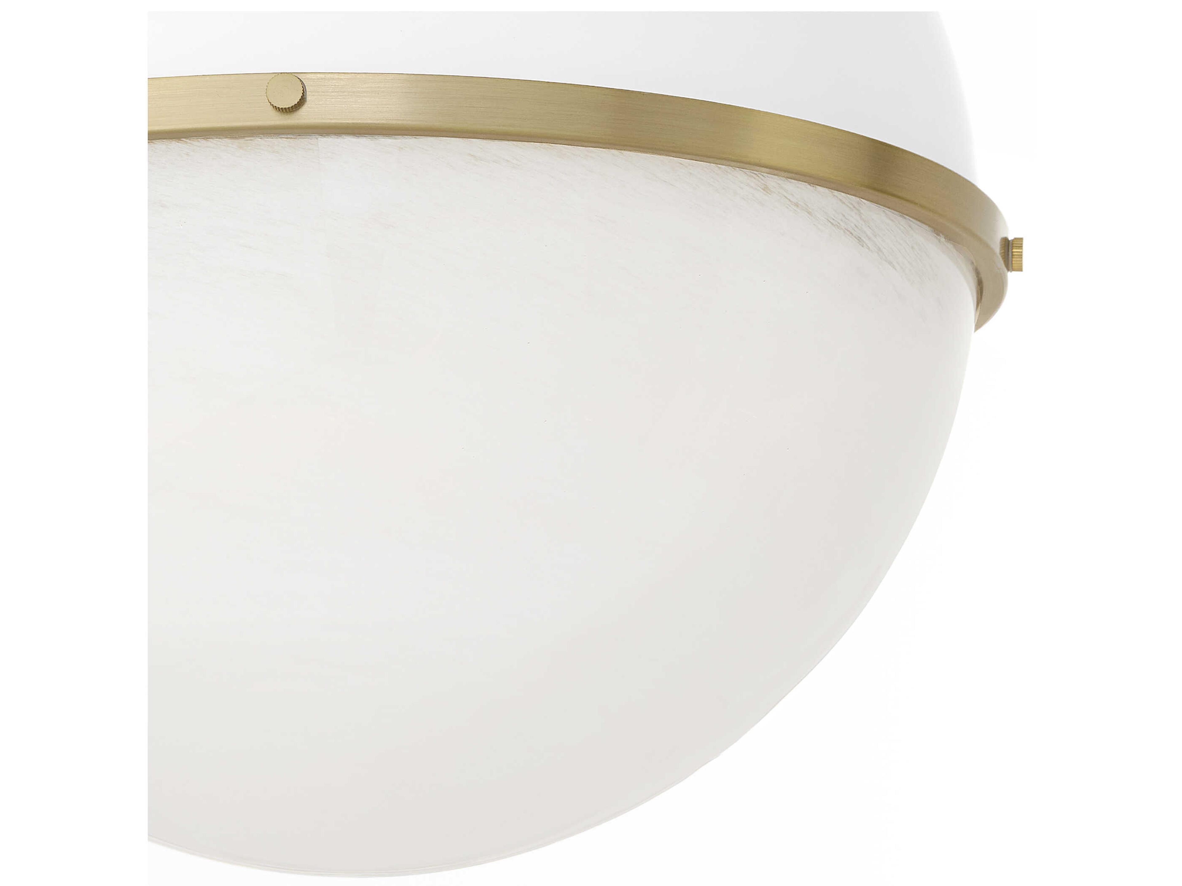 Quorum 1-Light Studio White Aged Brass Globe Pendant