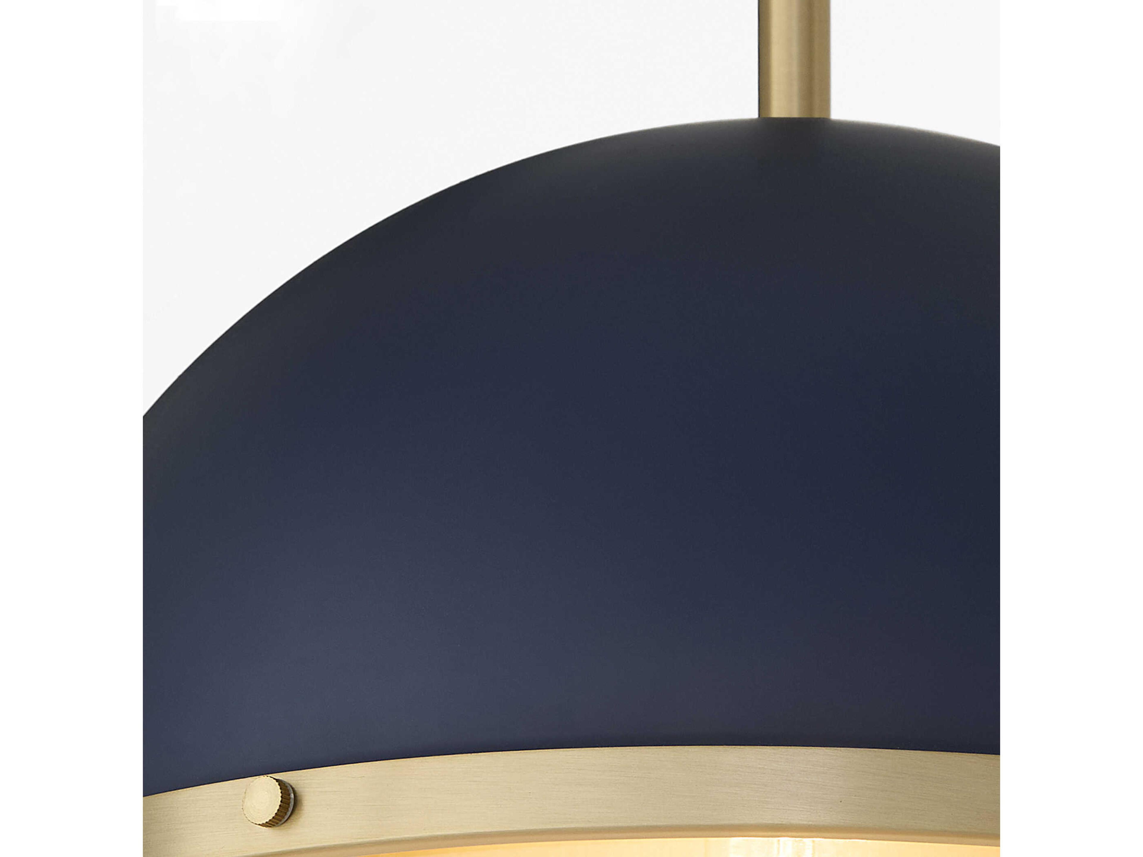Quorum 1-Light Blue Aged Brass Globe Pendant
