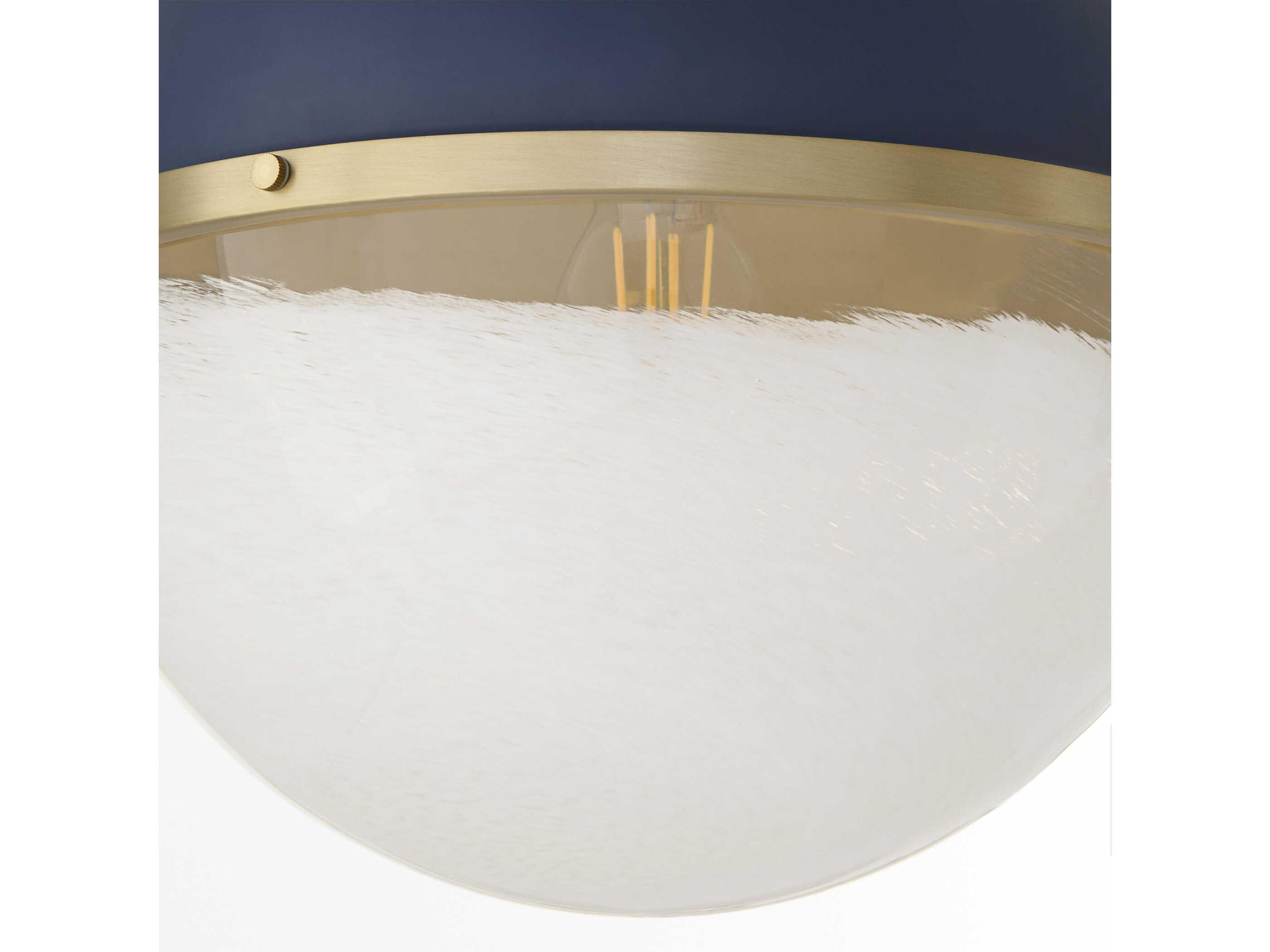 Quorum 1-Light Blue Aged Brass Globe Pendant
