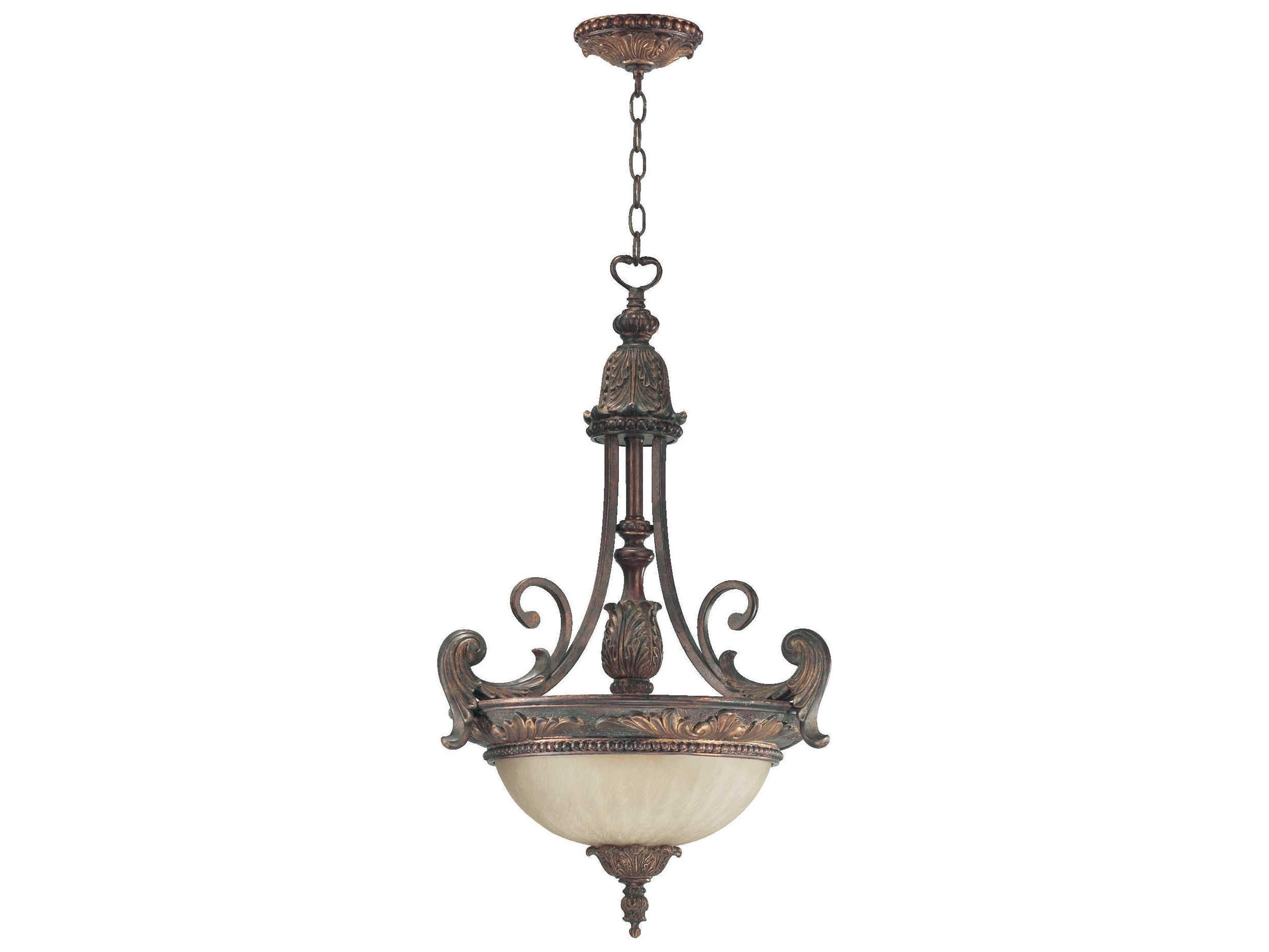 Madeleine 3-Light Corsican Gold Bowl Pendant