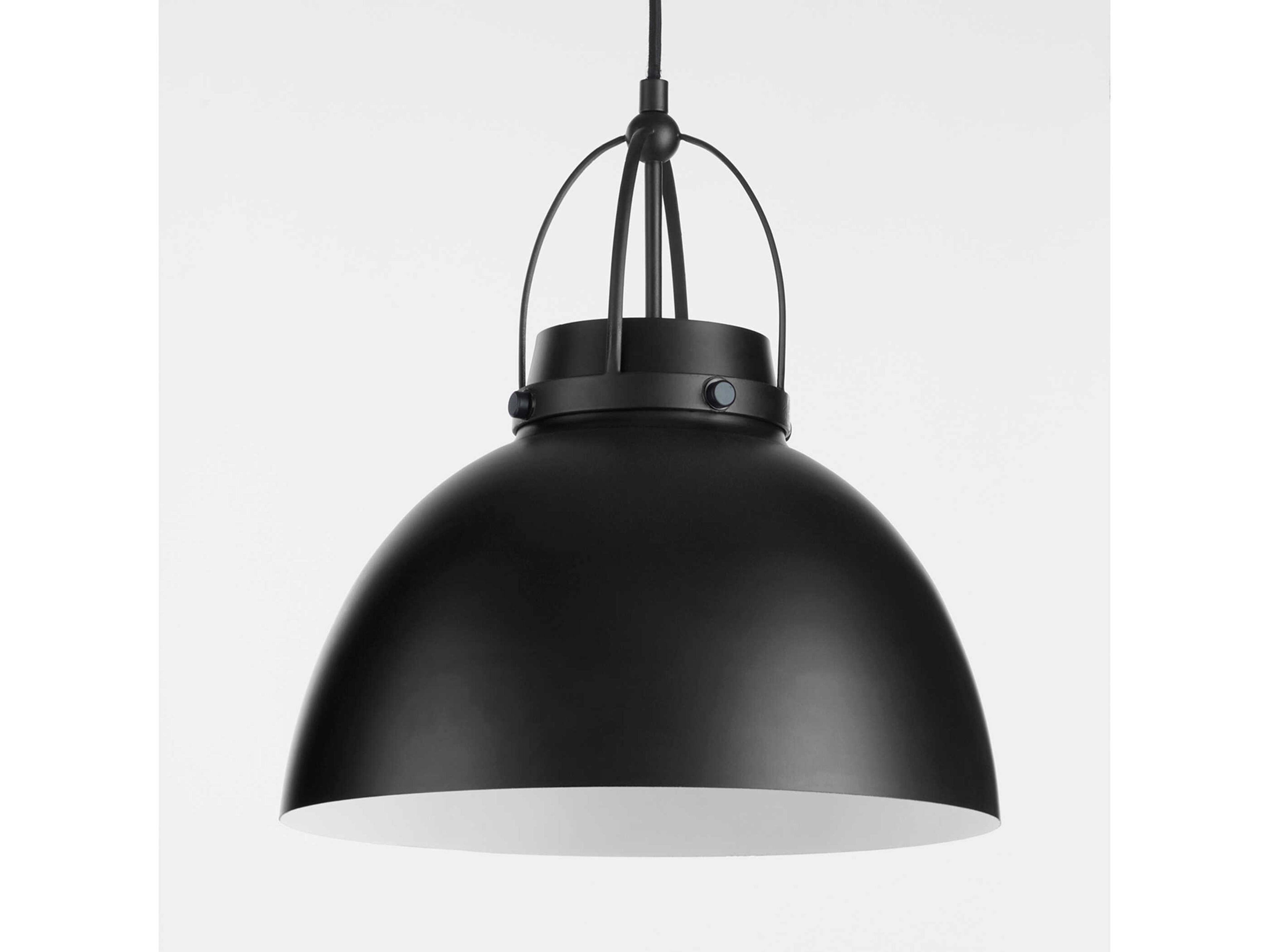 Quorum 1-Light Matte Black Dome Pendant