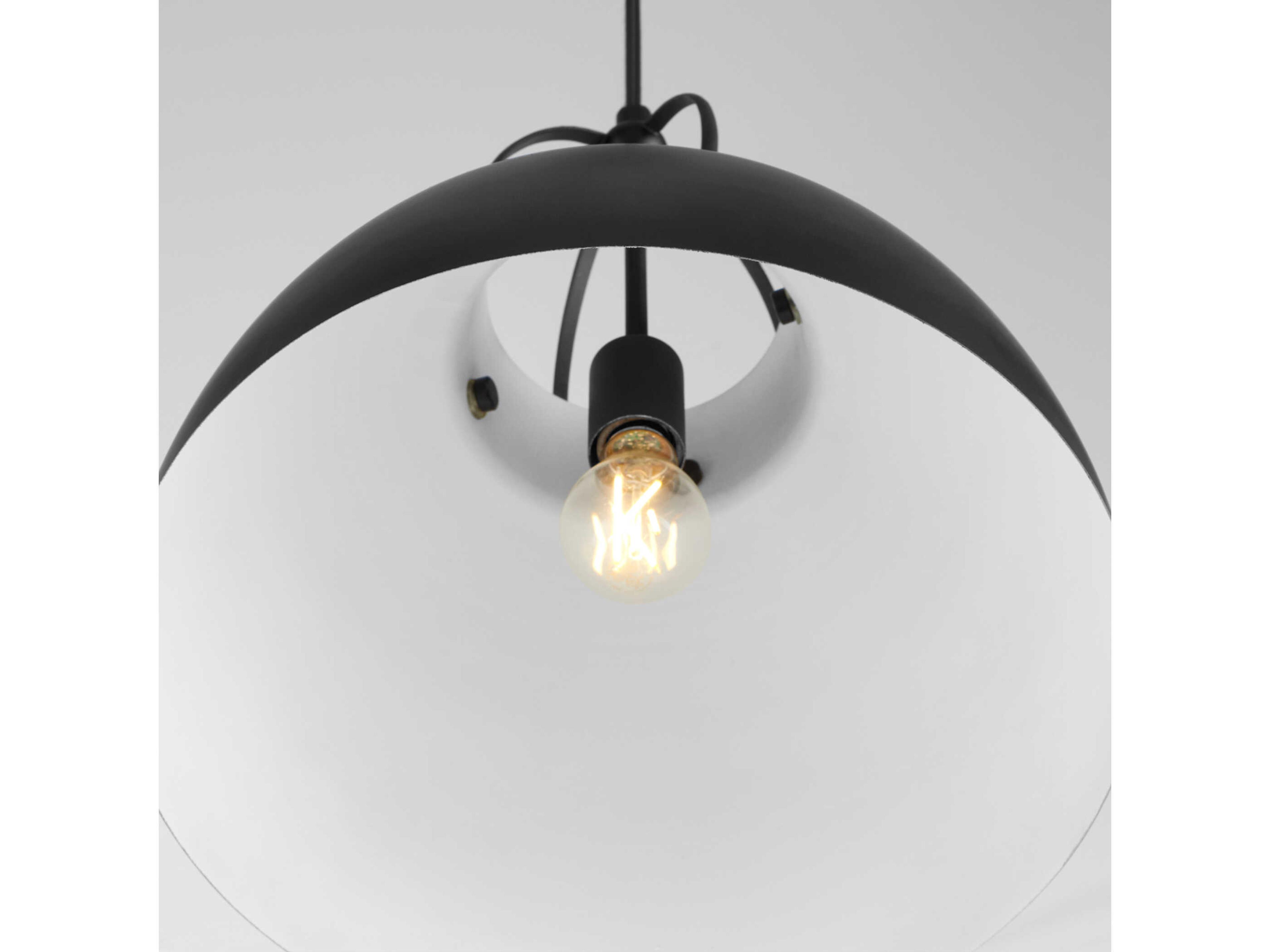 Quorum 1-Light Matte Black Dome Pendant