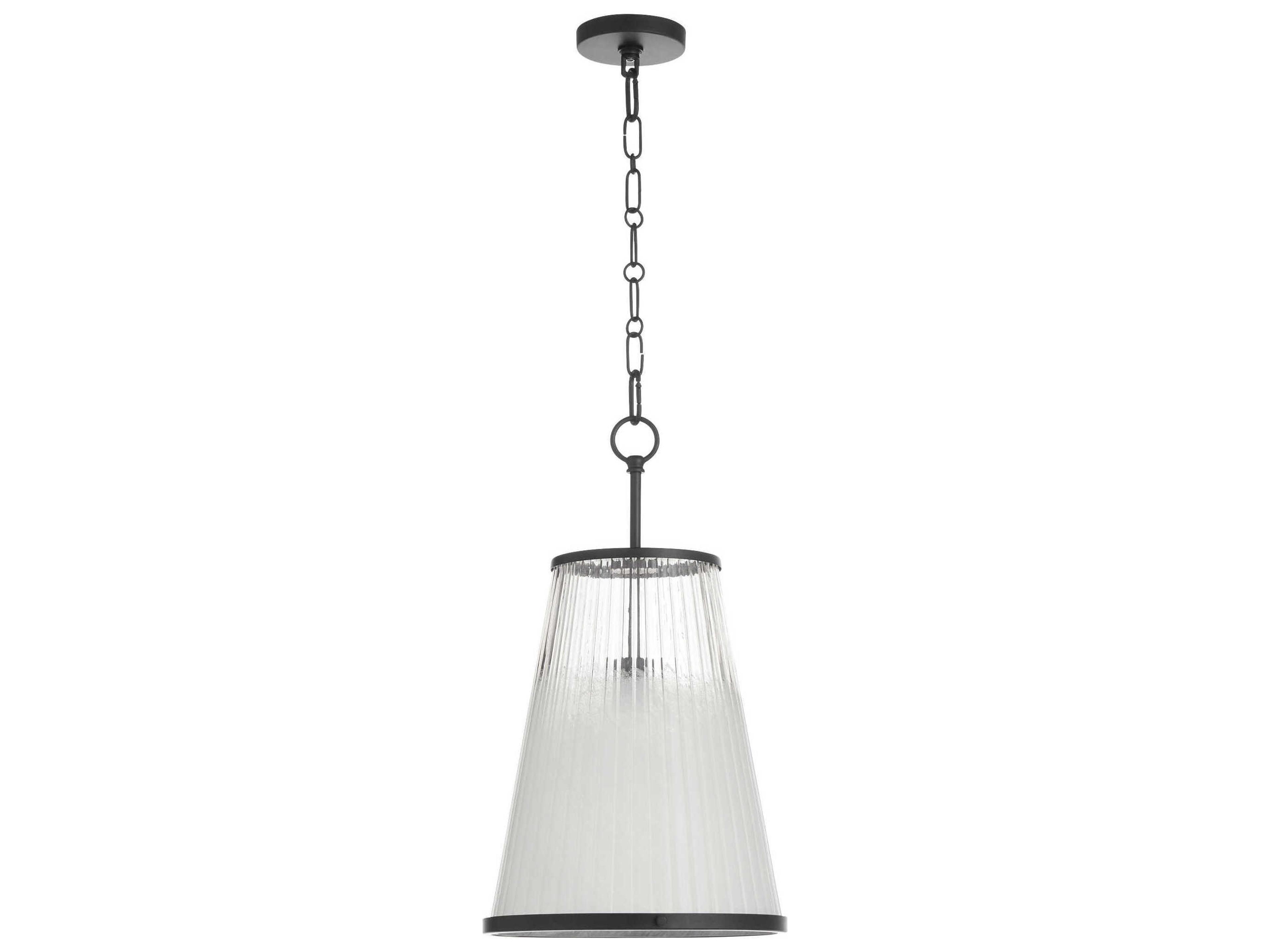 Providence 1-Light Matte Black Drum Pendant