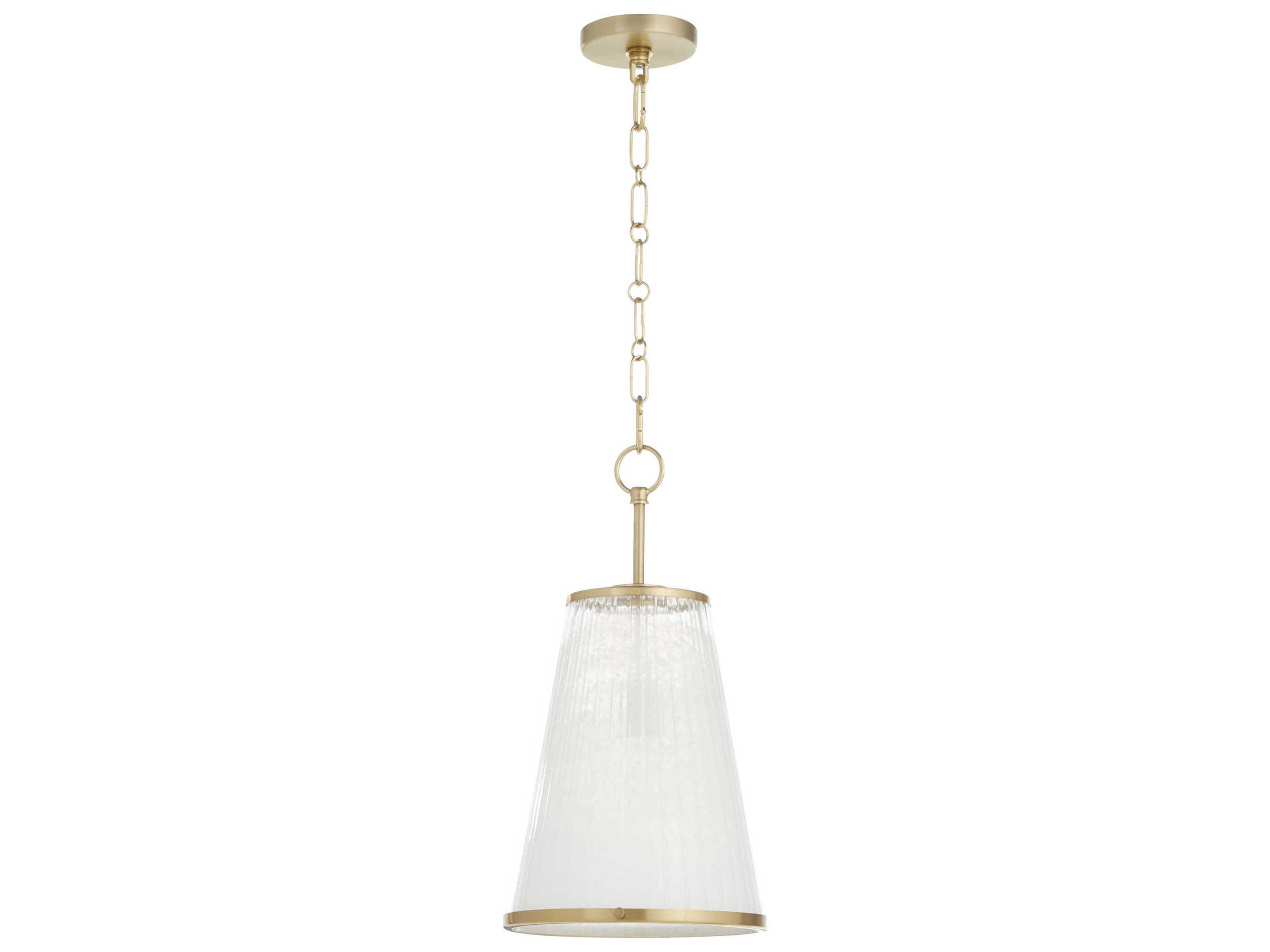 Providence 1-Light Aged Brass Drum Pendant
