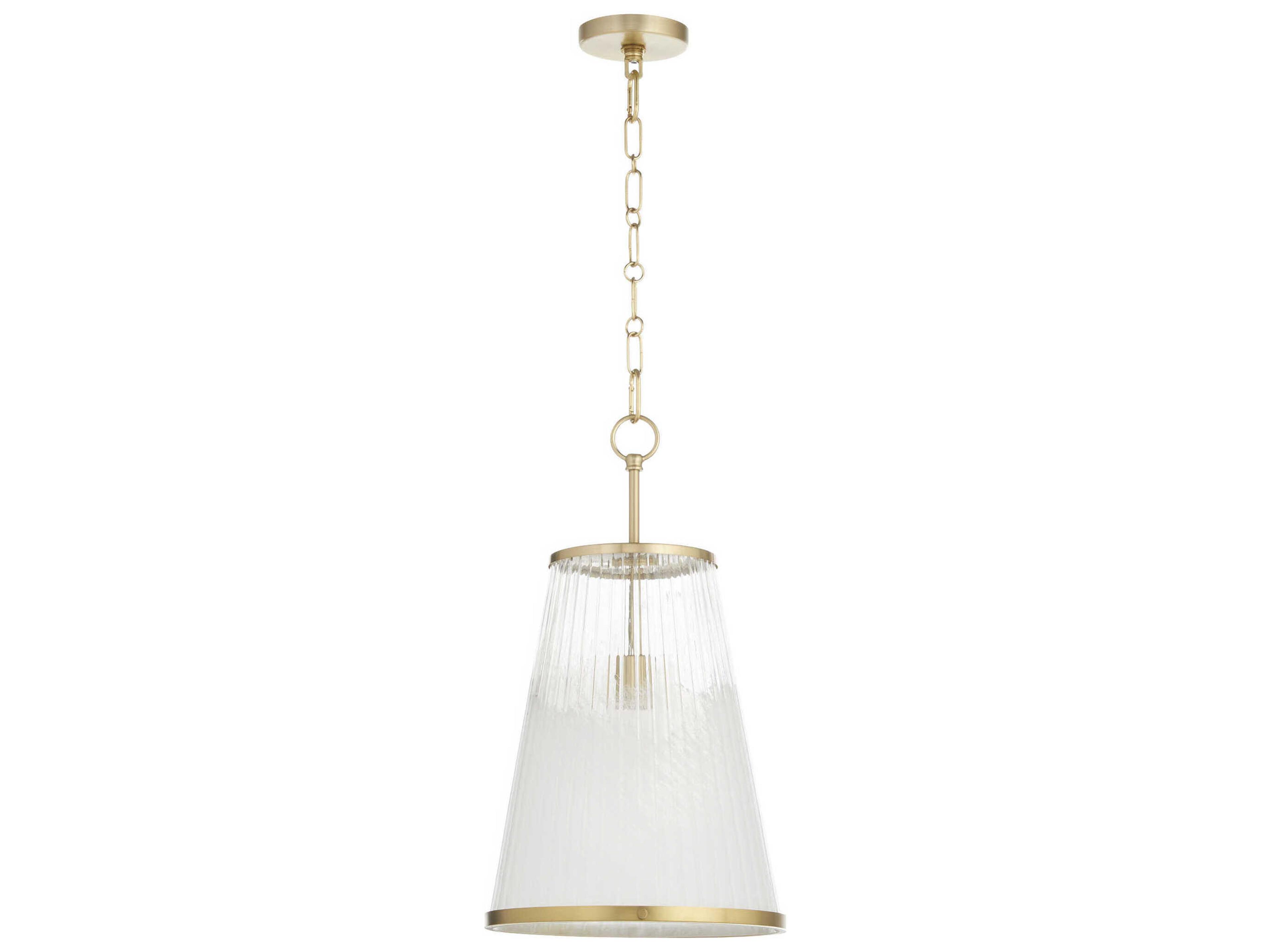 Providence 1-Light Aged Brass Drum Pendant