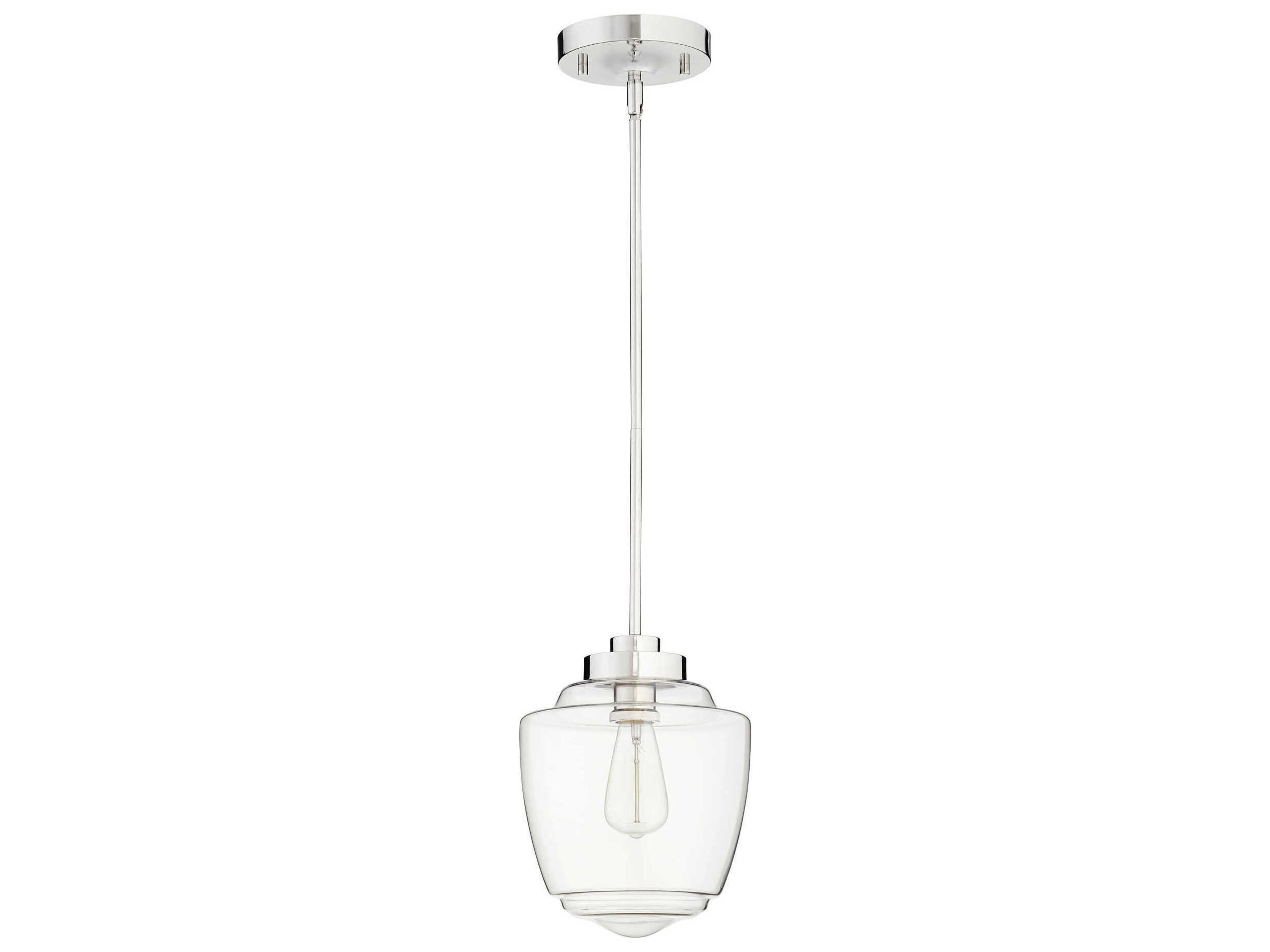 1-Light Polished Nickel Mini Pendant