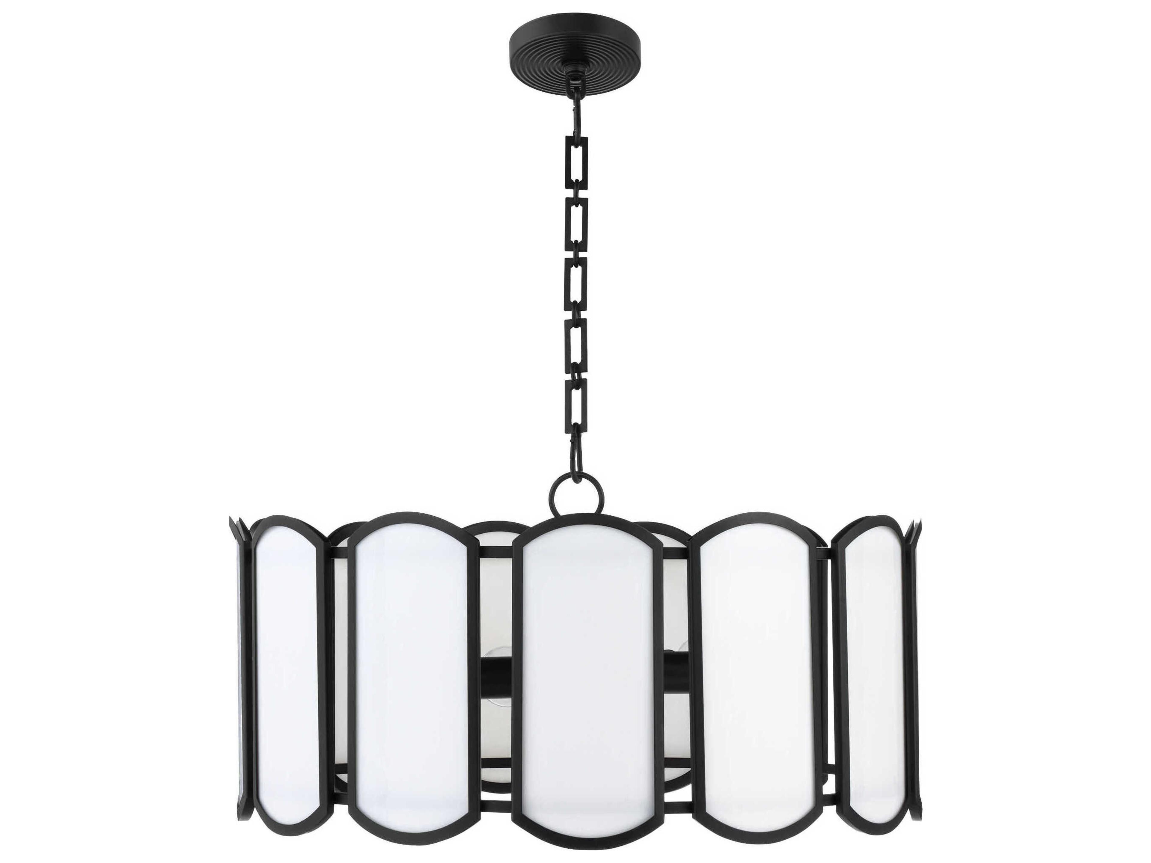 Belleview 5-Light Matte Black Pendant