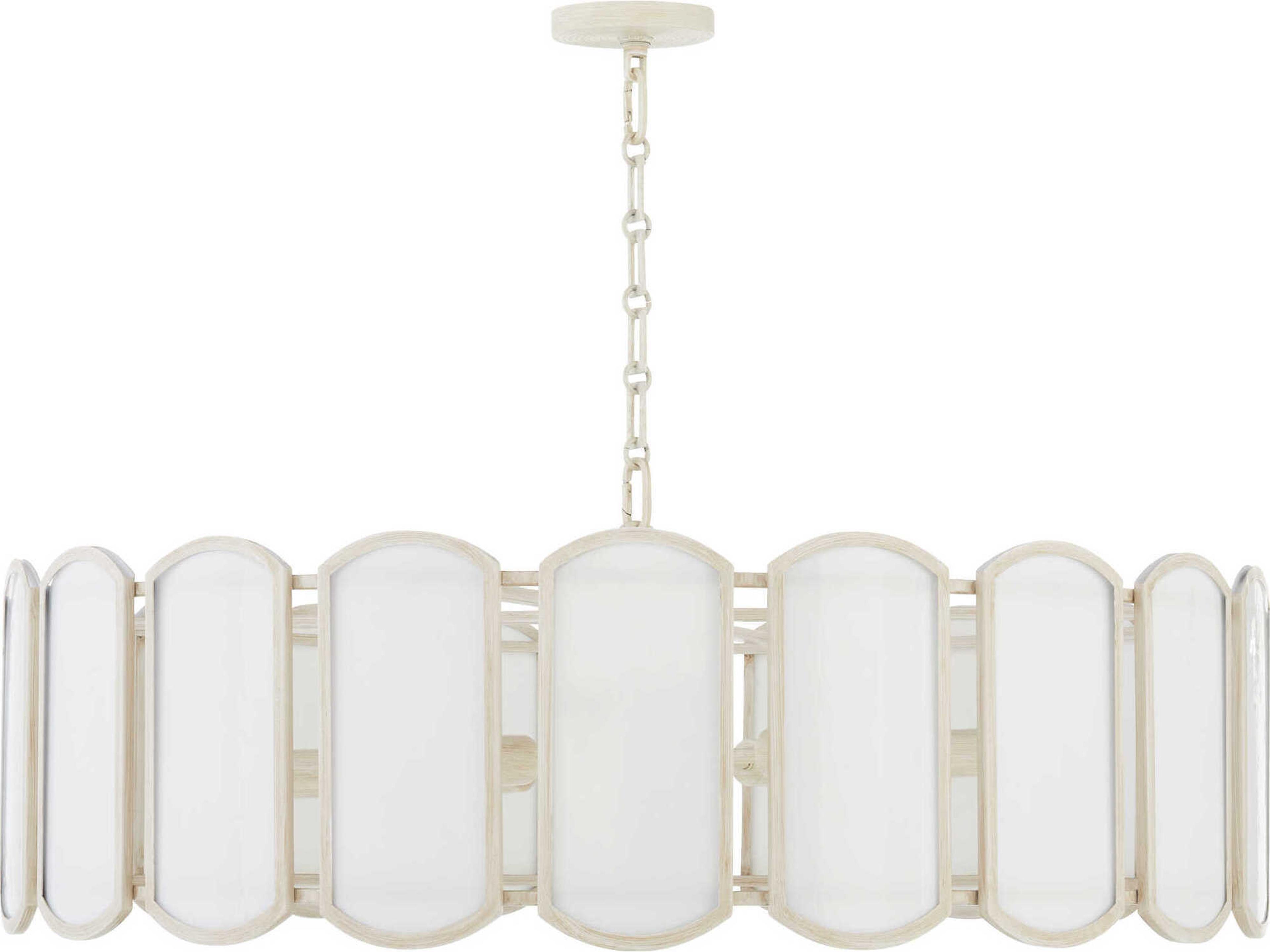 Belleview 8-Light Washed Oak Off White Pendant