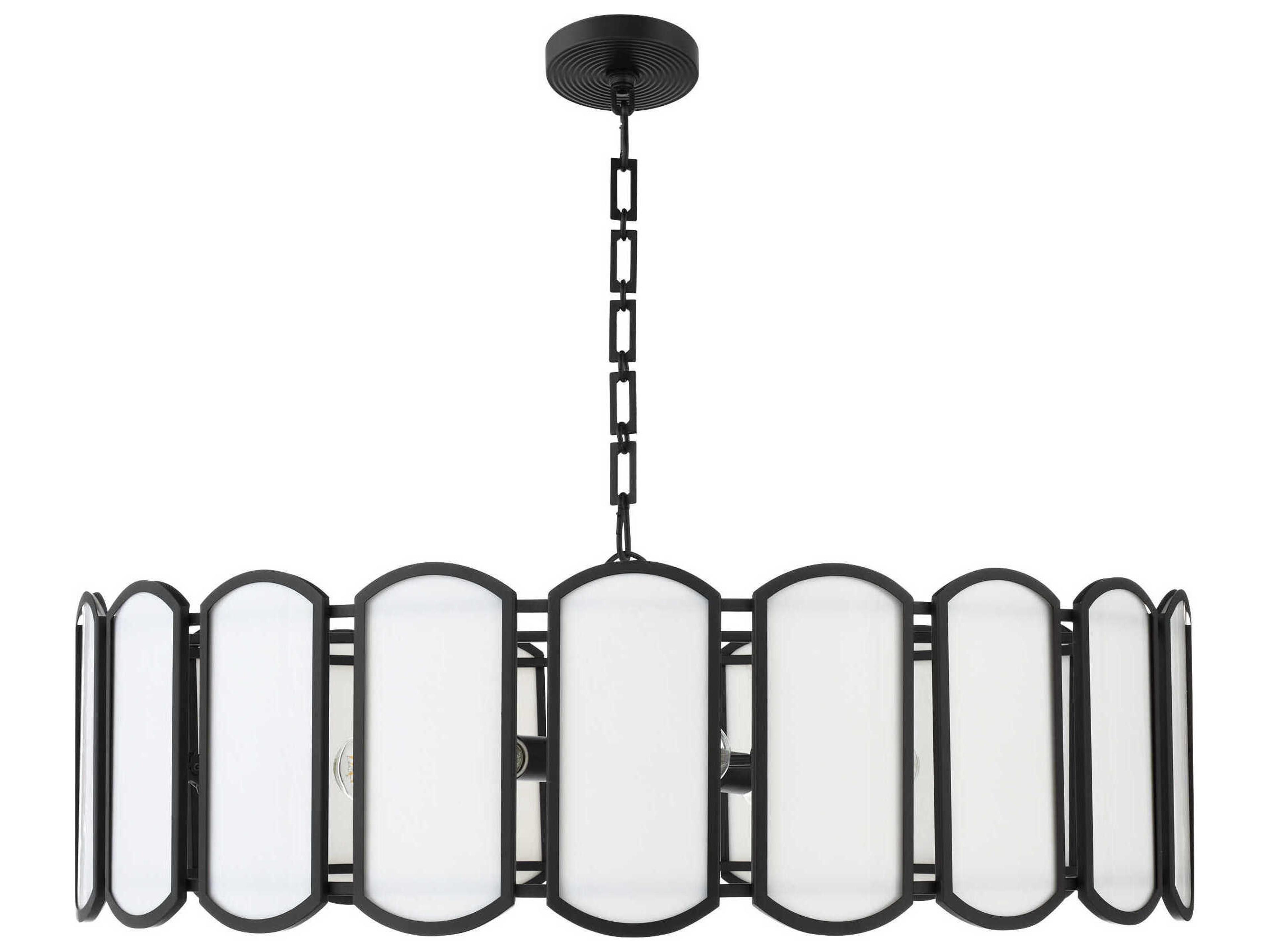 Belleview 8-Light Matte Black Pendant