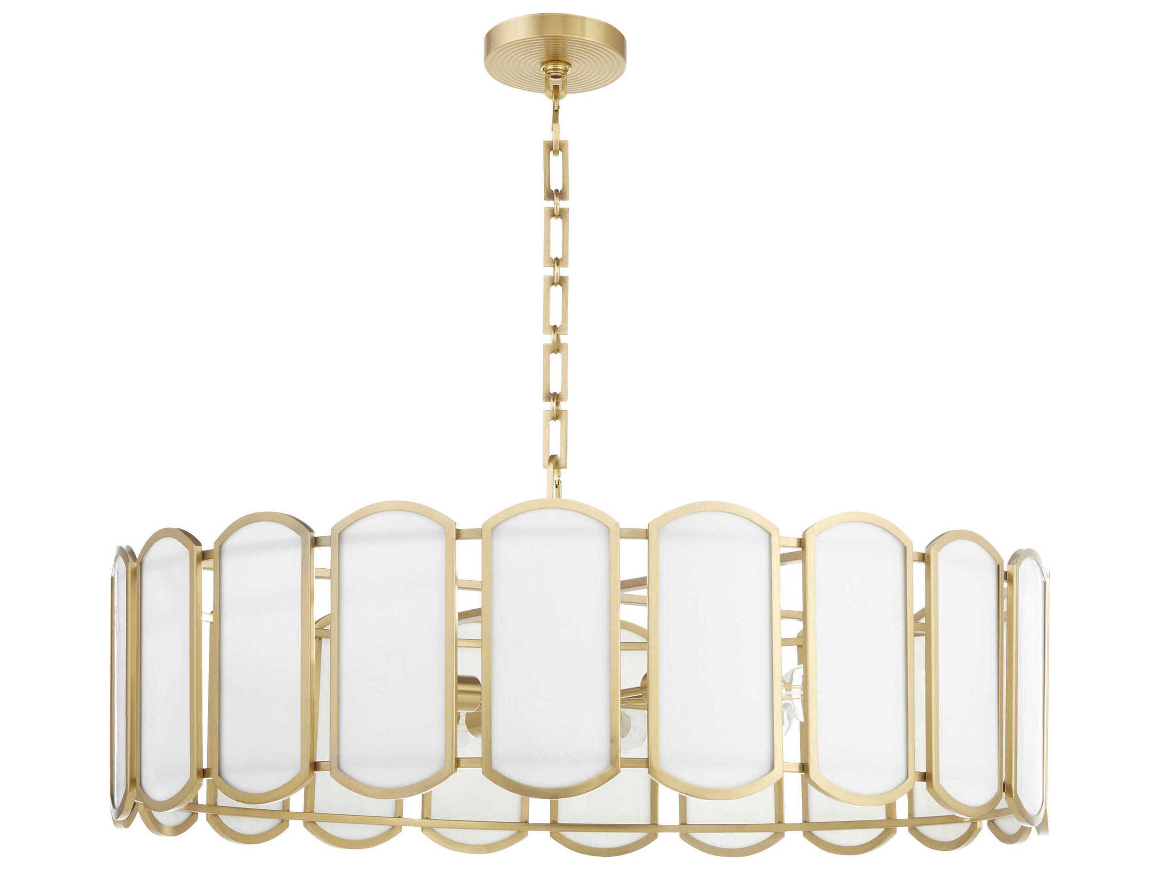 Belleview 8-Light Aged Brass Pendant