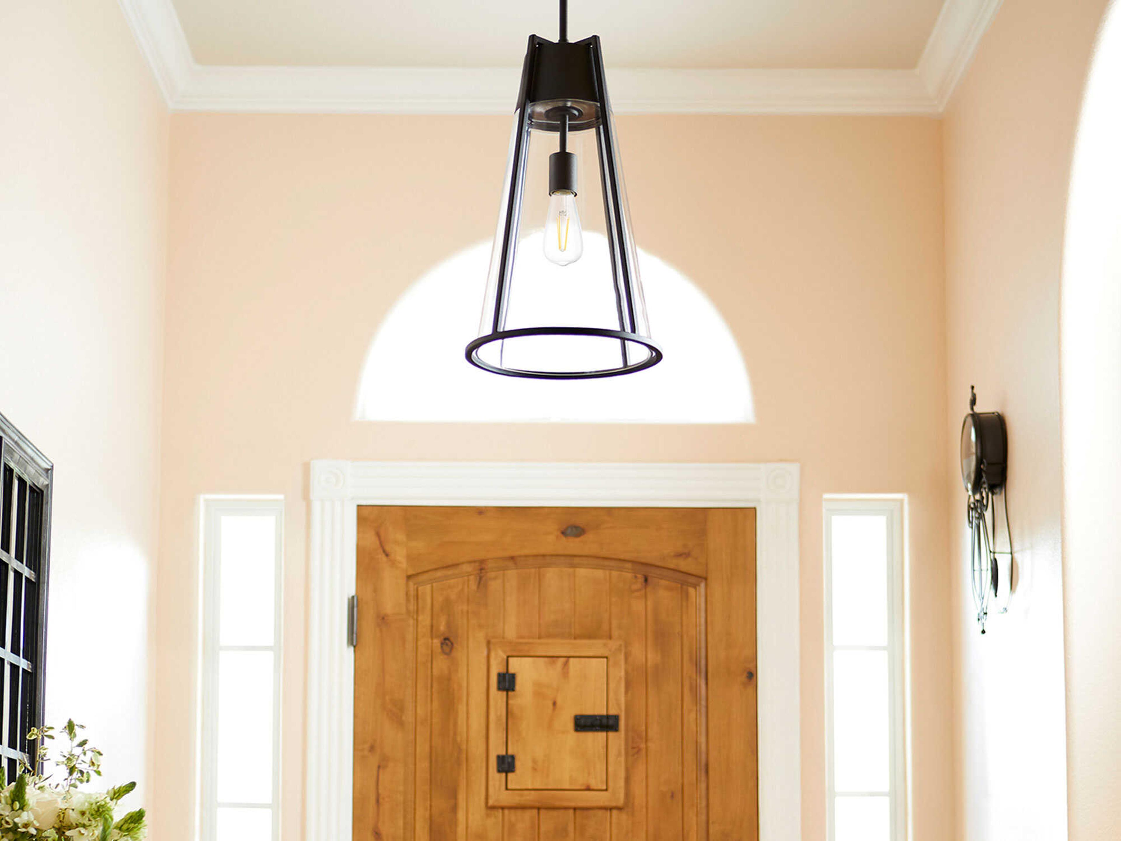 Quorum 1-Light Noir Black Geometric Pendant