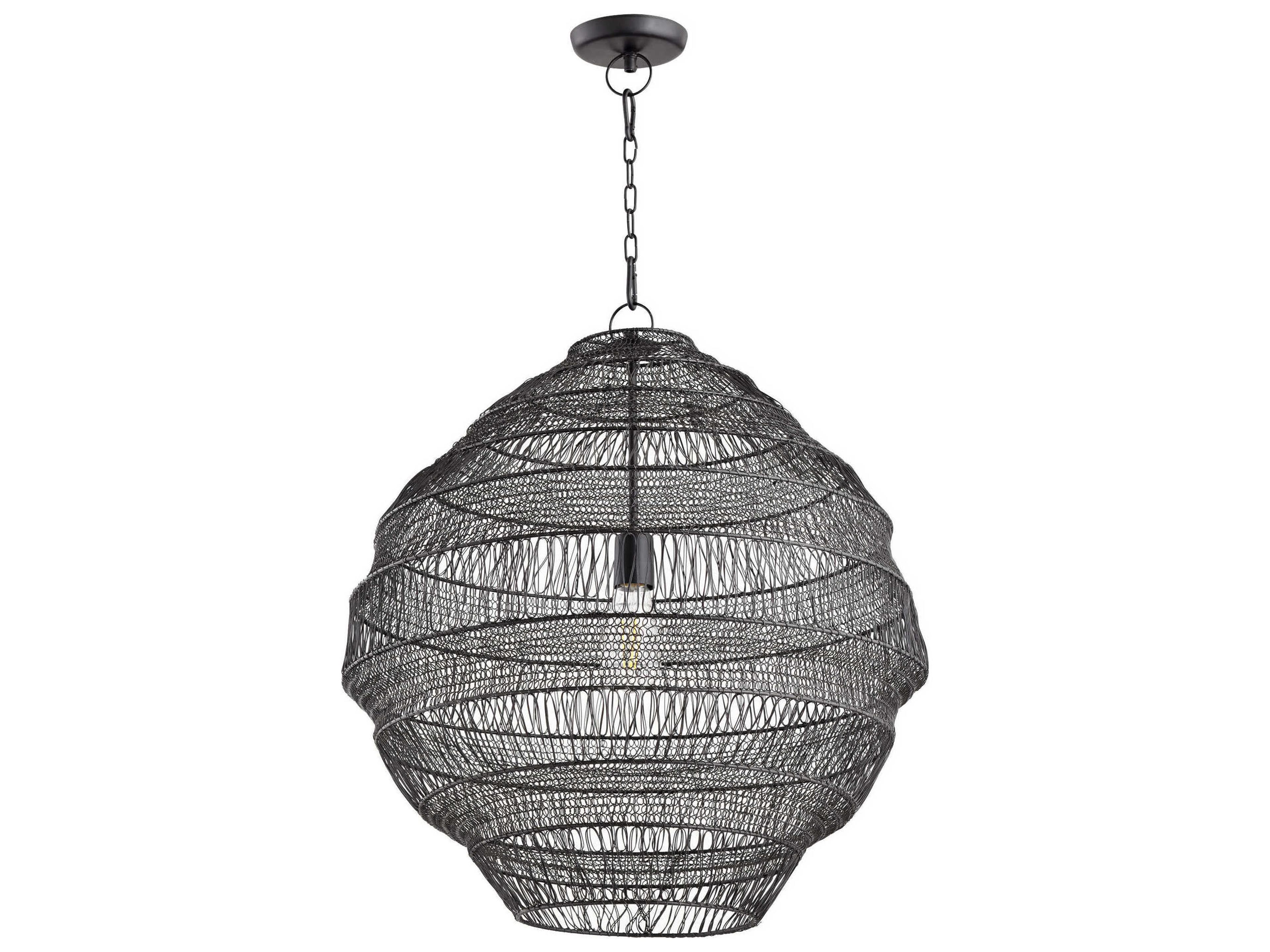 1-Light Charcoal Gray Pendant