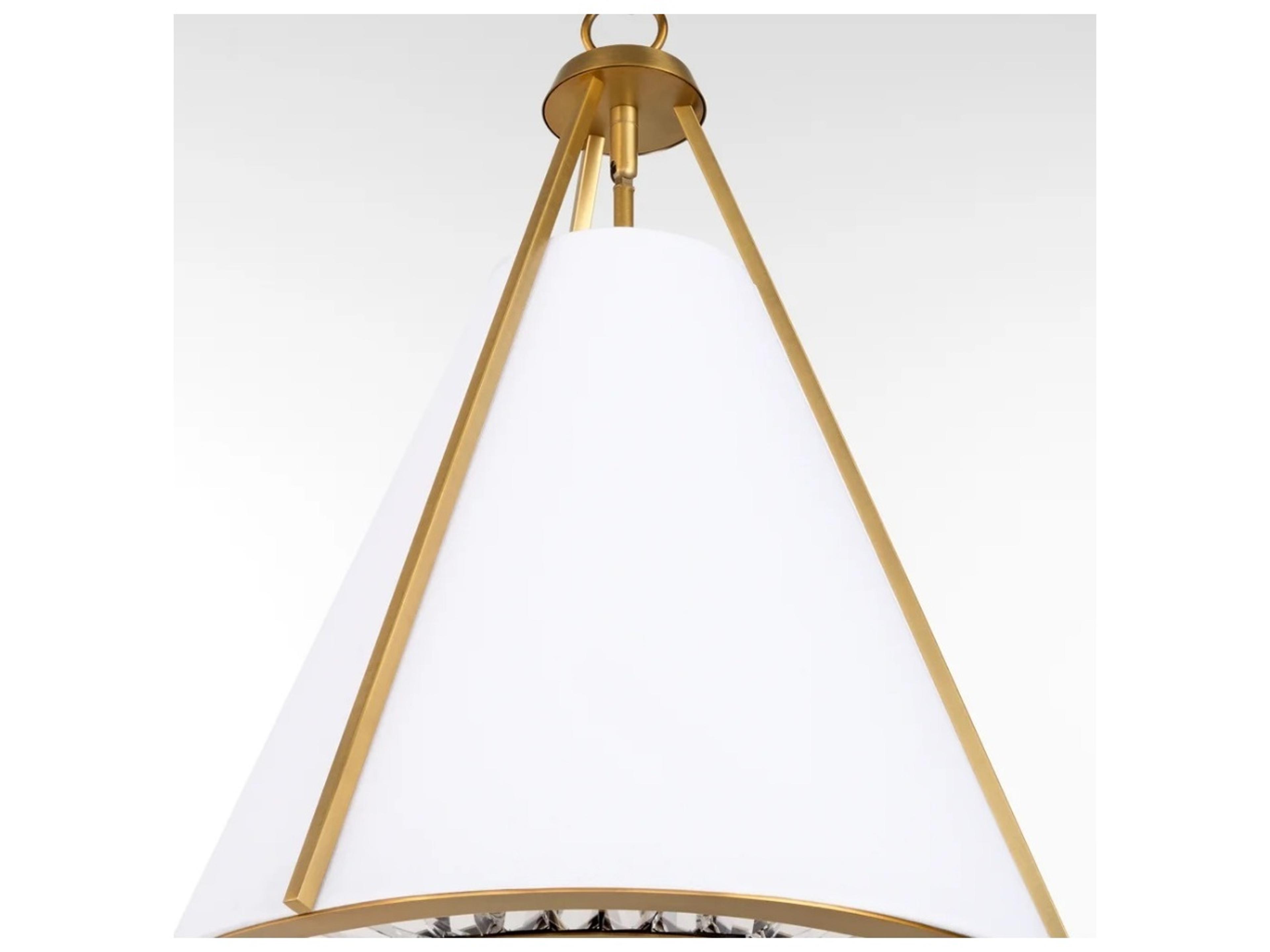 Quorum Gorham 3-Light Brushed Brass Pendant