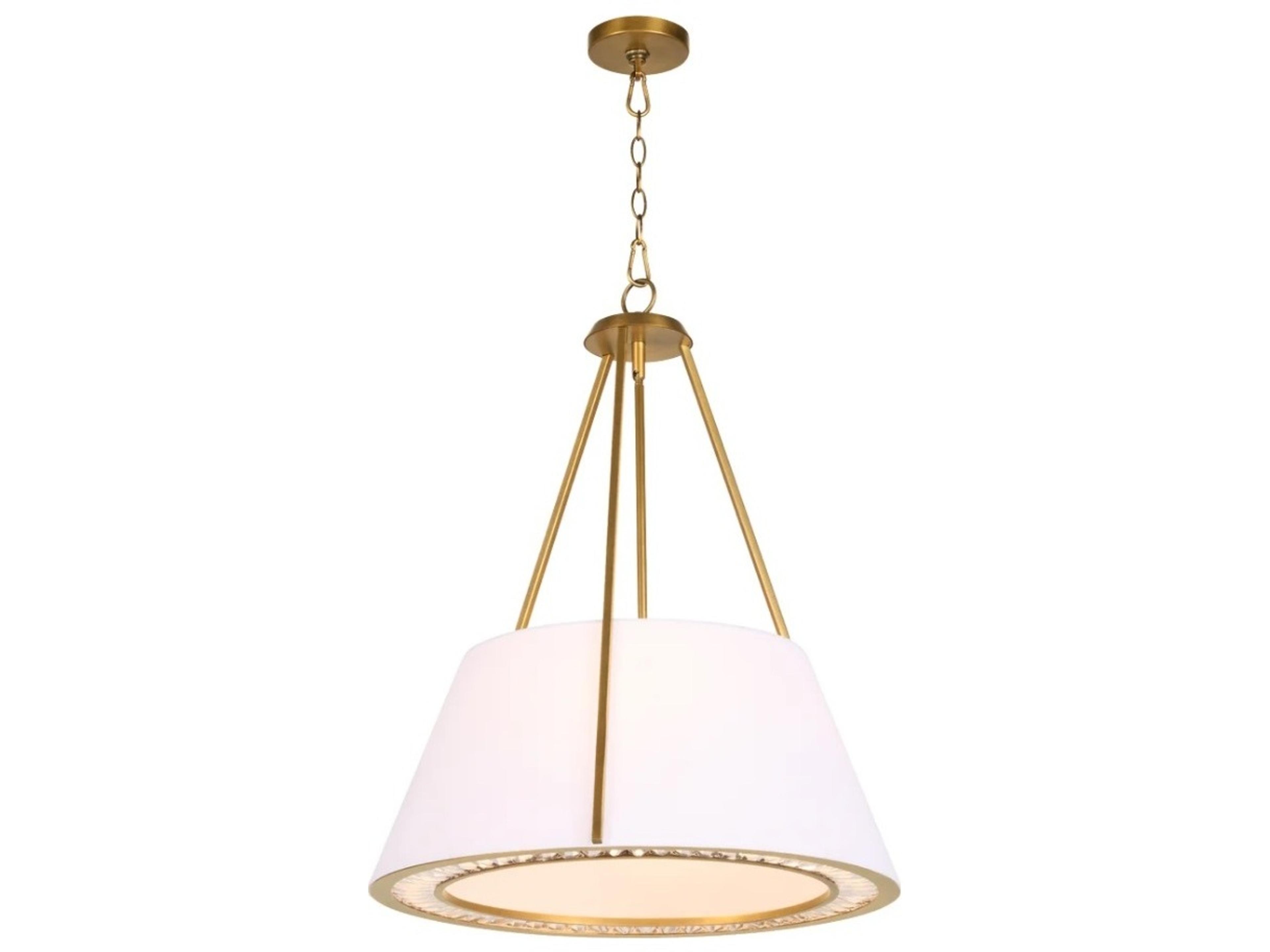 Quorum Gorham 4-Light Brushed Brass Empire Pendant