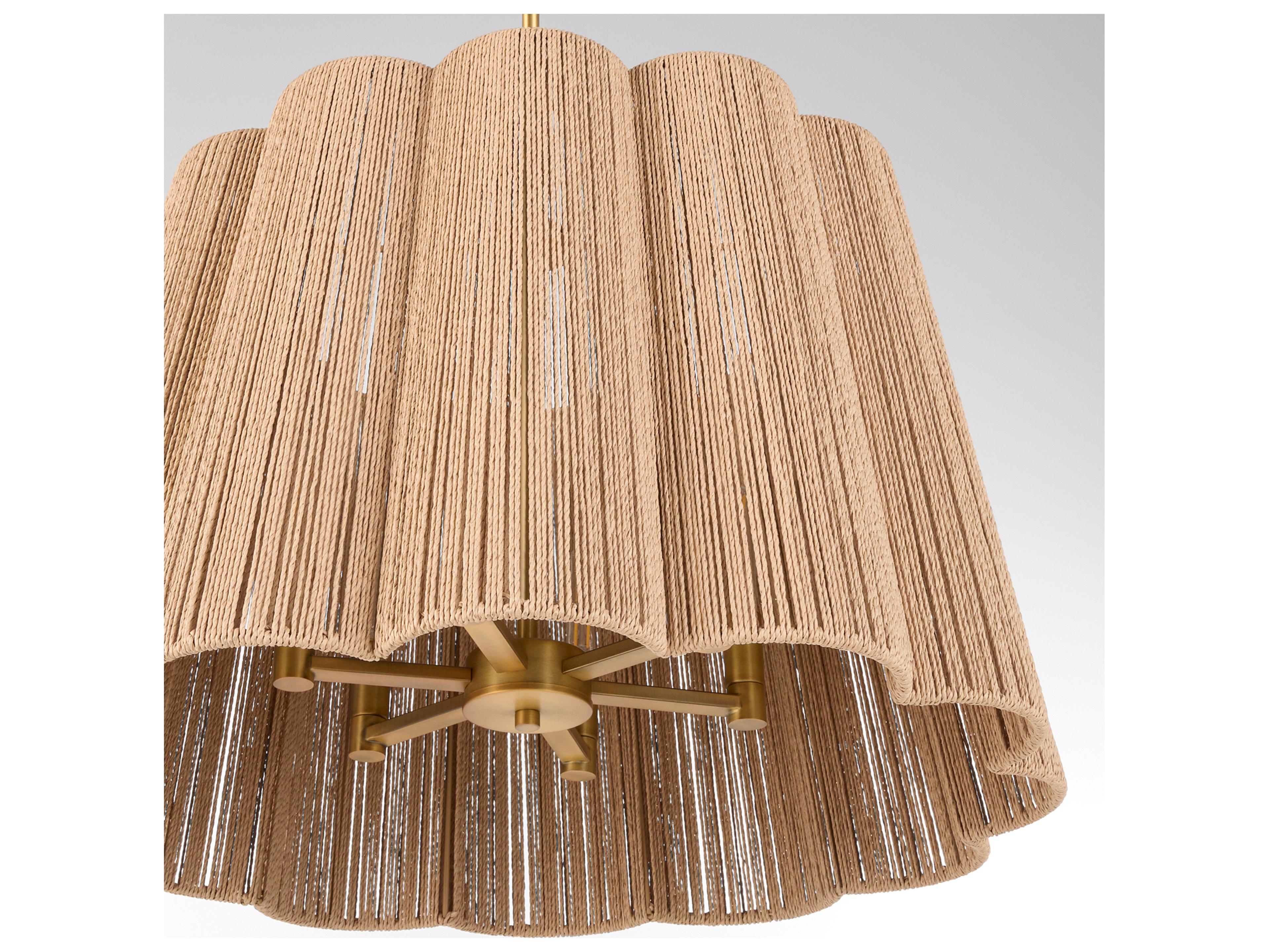 Quorum Anton 6-Light Brushed Brass Empire Pendant