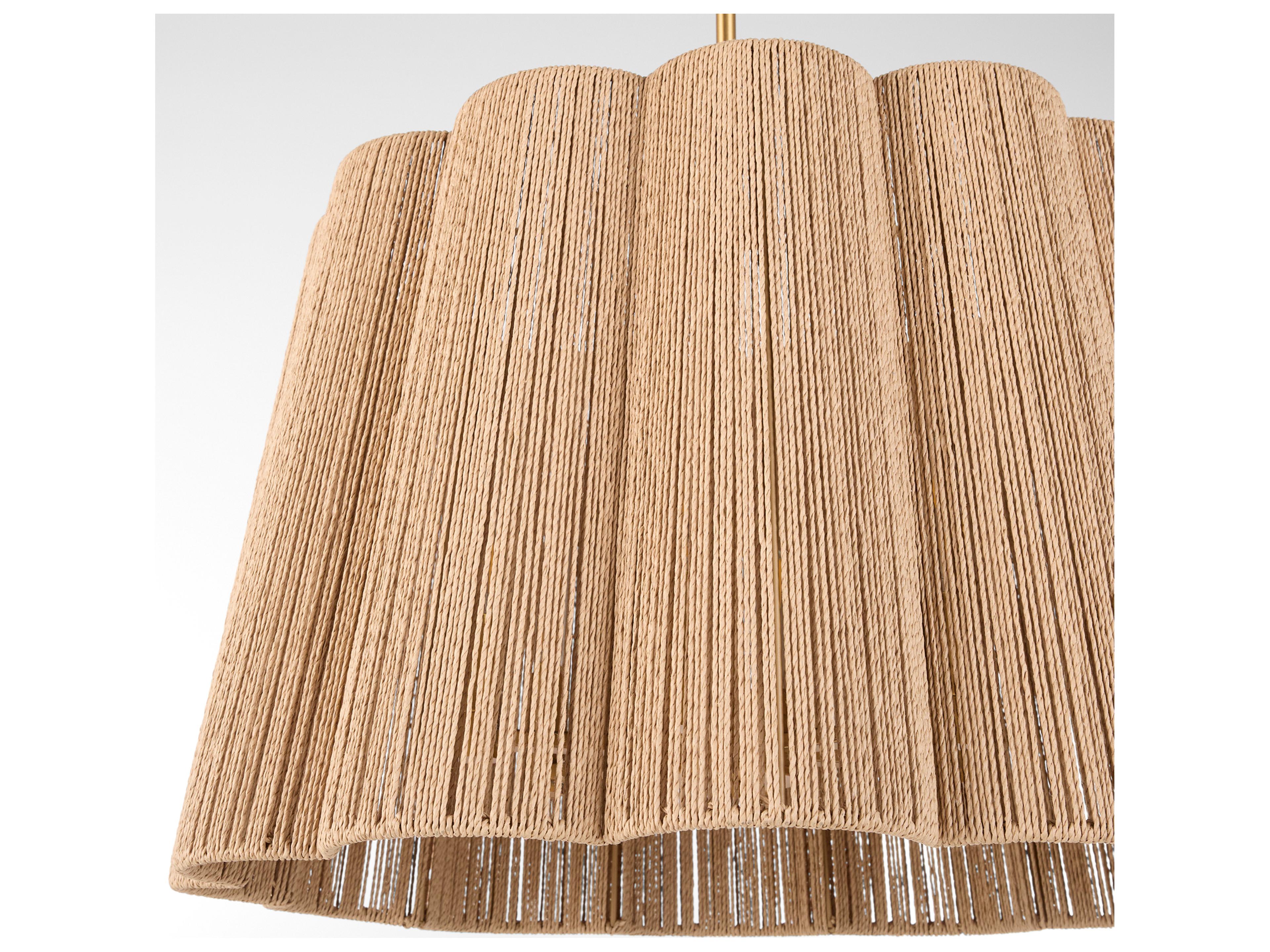 Quorum Anton 6-Light Brushed Brass Empire Pendant