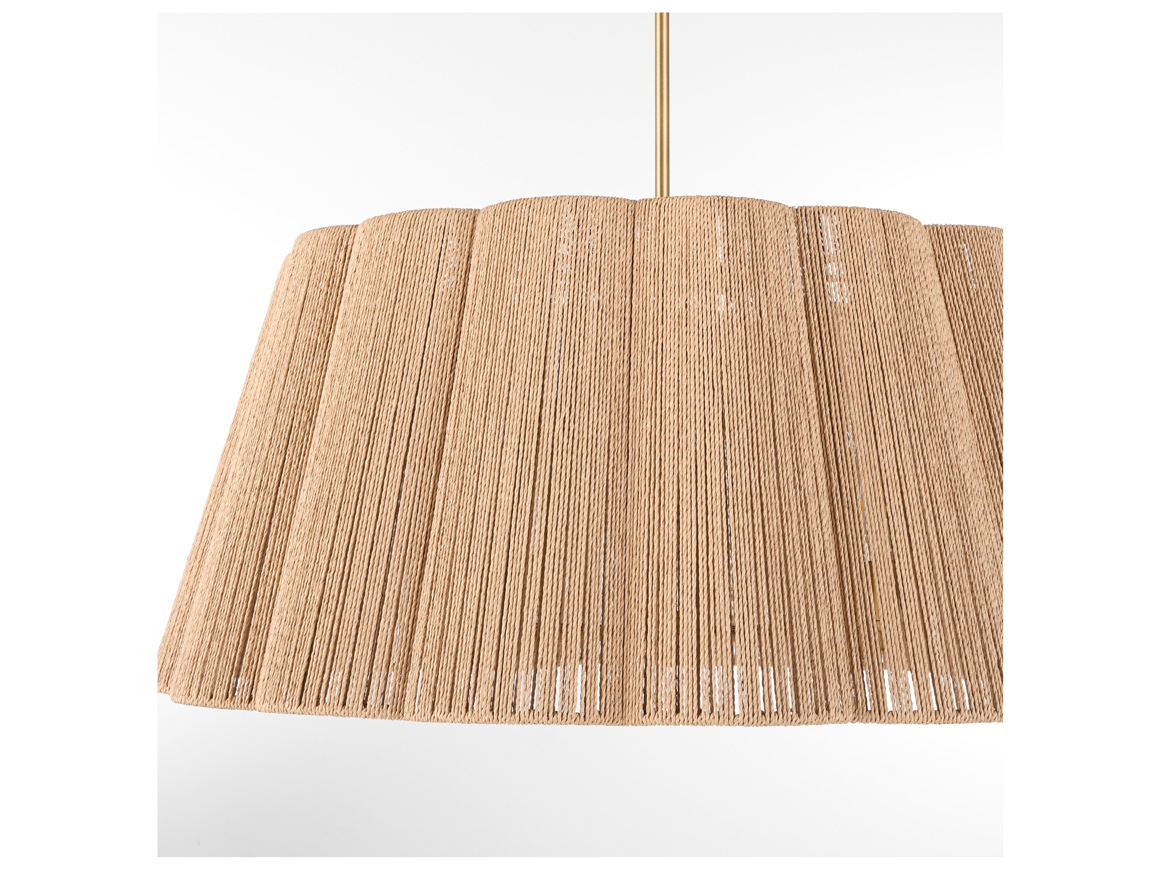 Quorum Anton 8-Light Brushed Brass Drum Pendant