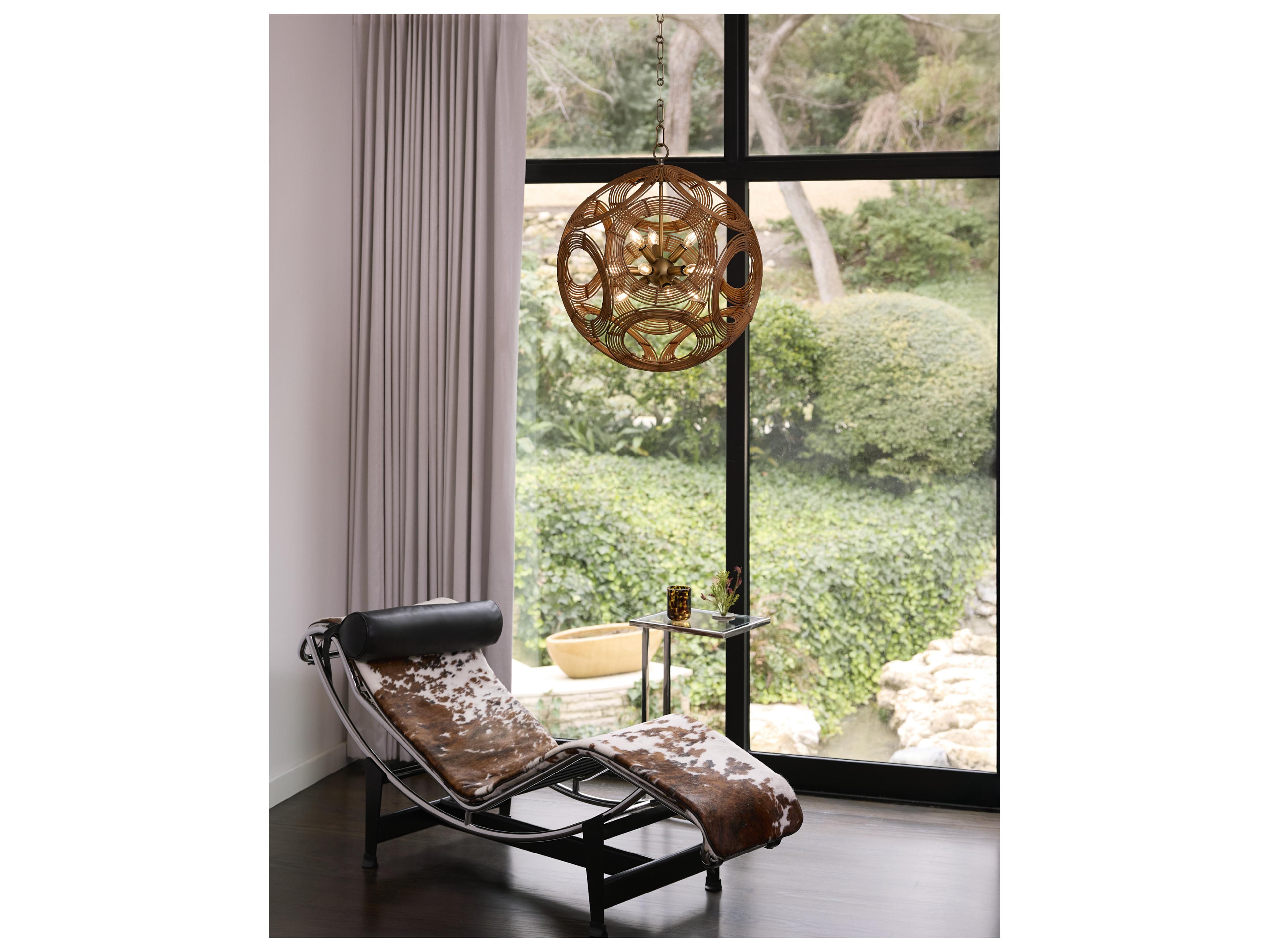 Quorum Kalio 12-Light Brushed Brass Globe Pendant