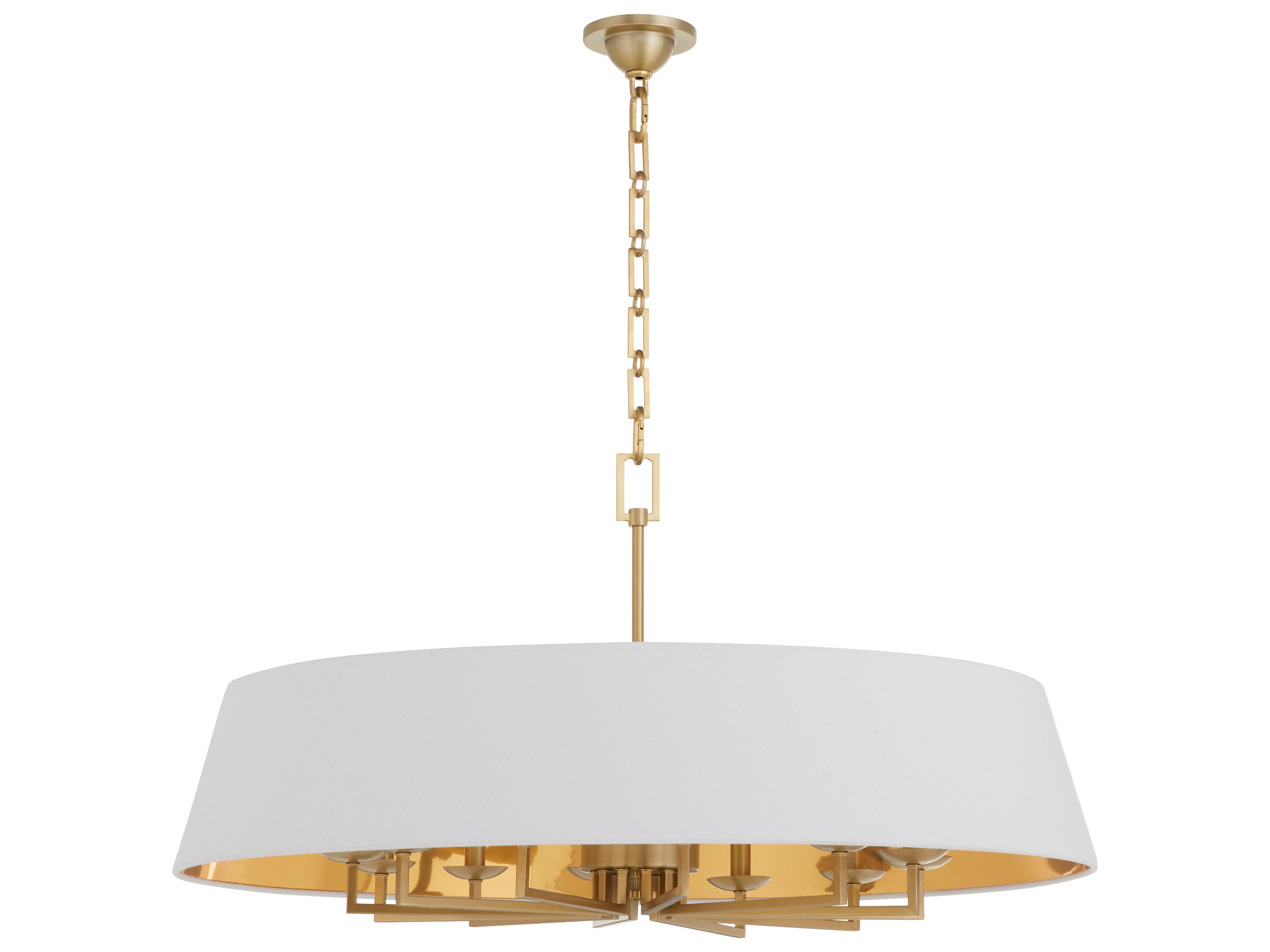 Karnes 12-Light Aged Brass Drum Pendant