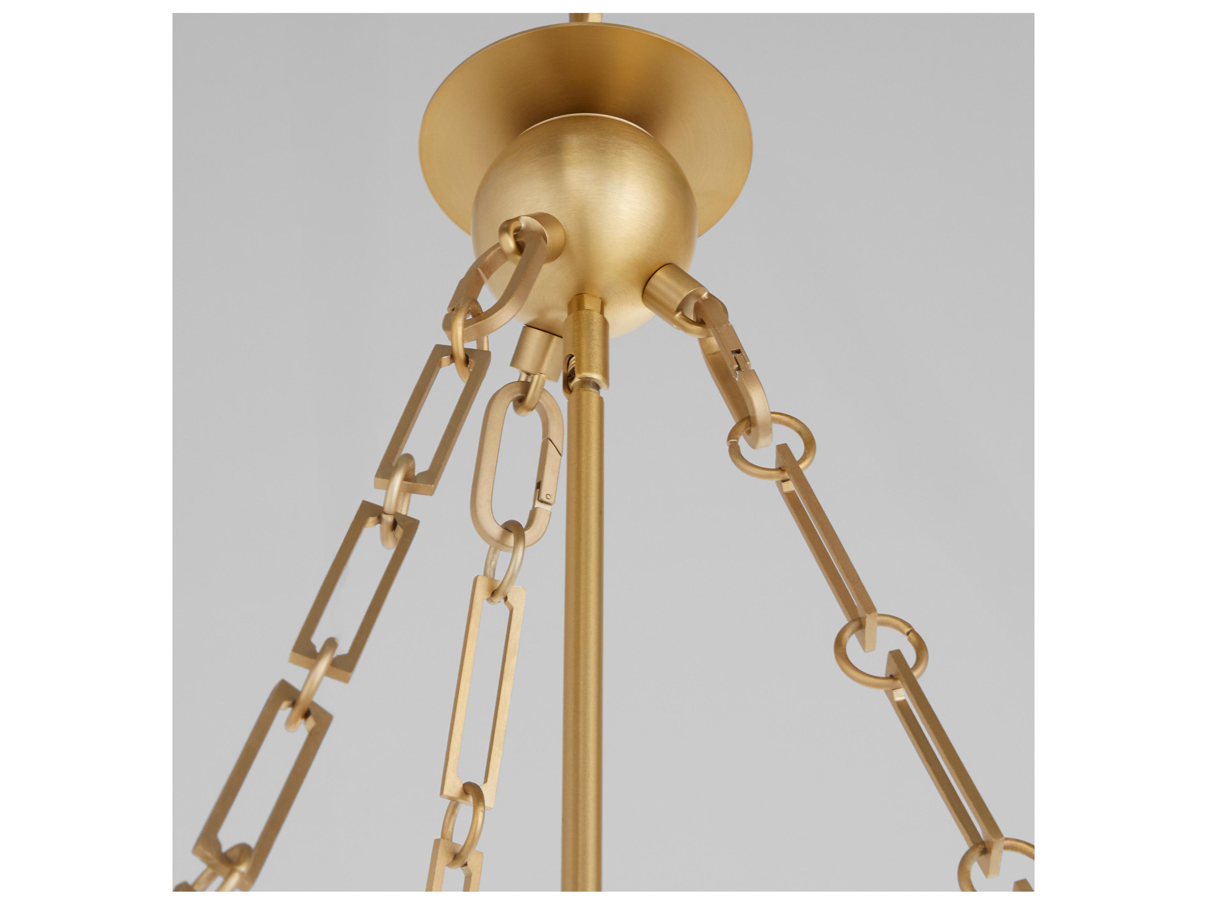Quorum Karnes 12-Light Aged Brass Empire Pendant